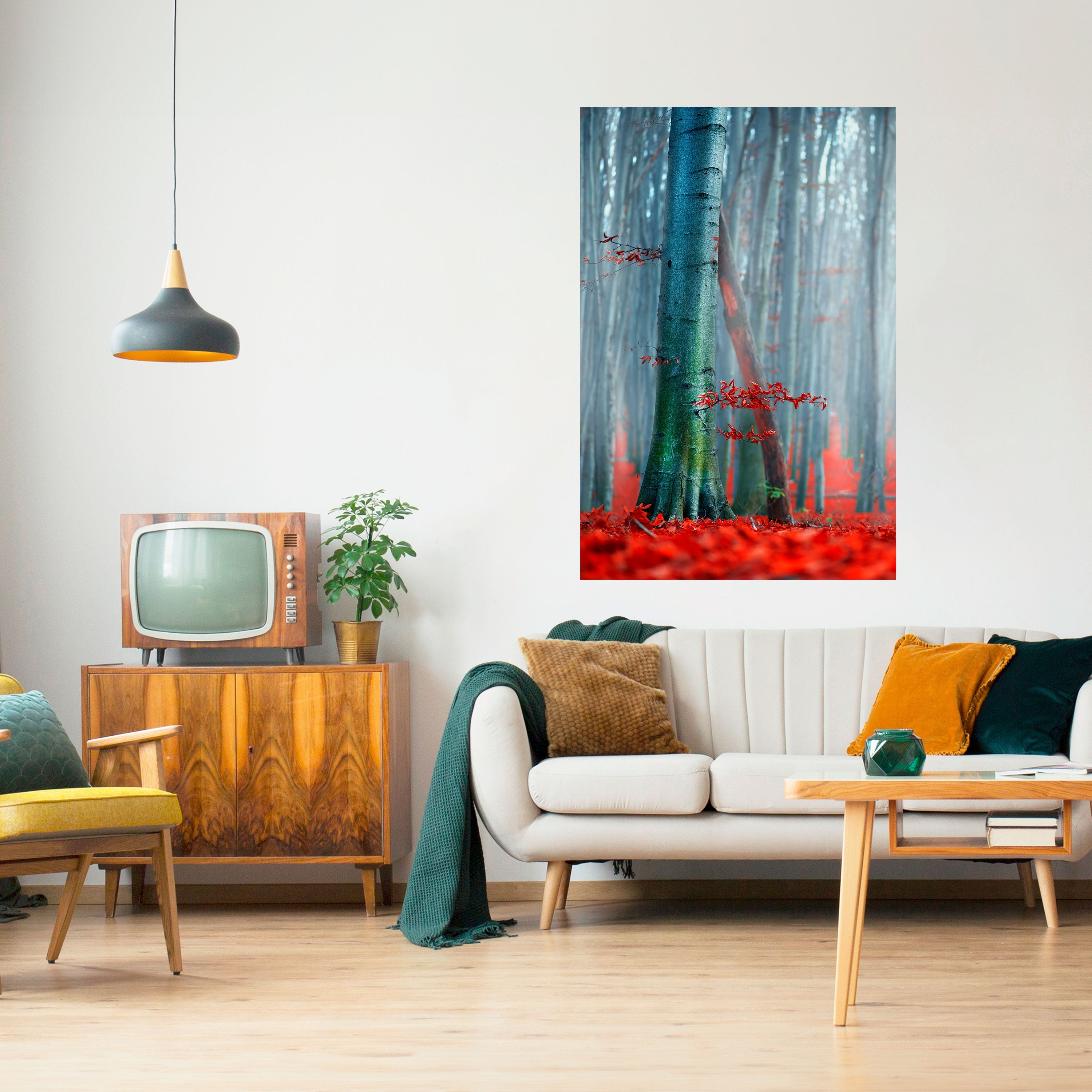 Affiche verticale autocollante TRANQUIL RED ELEGANCE