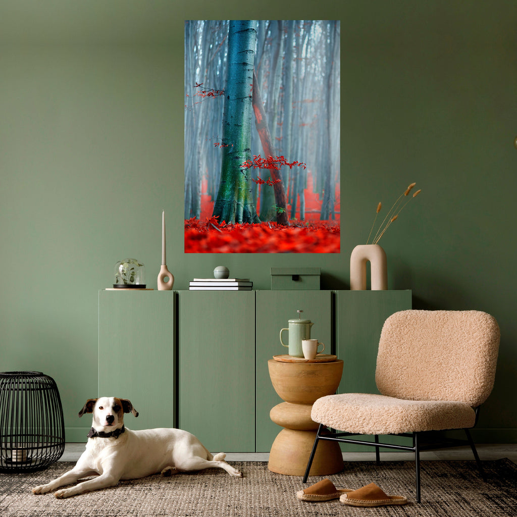 Affiche verticale autocollante TRANQUIL RED ELEGANCE