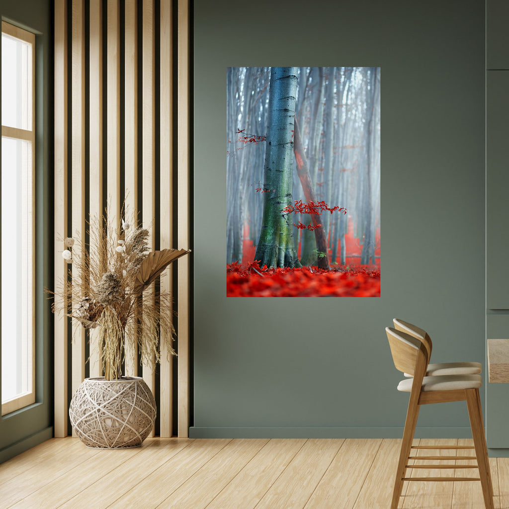 Affiche verticale autocollante TRANQUIL RED ELEGANCE