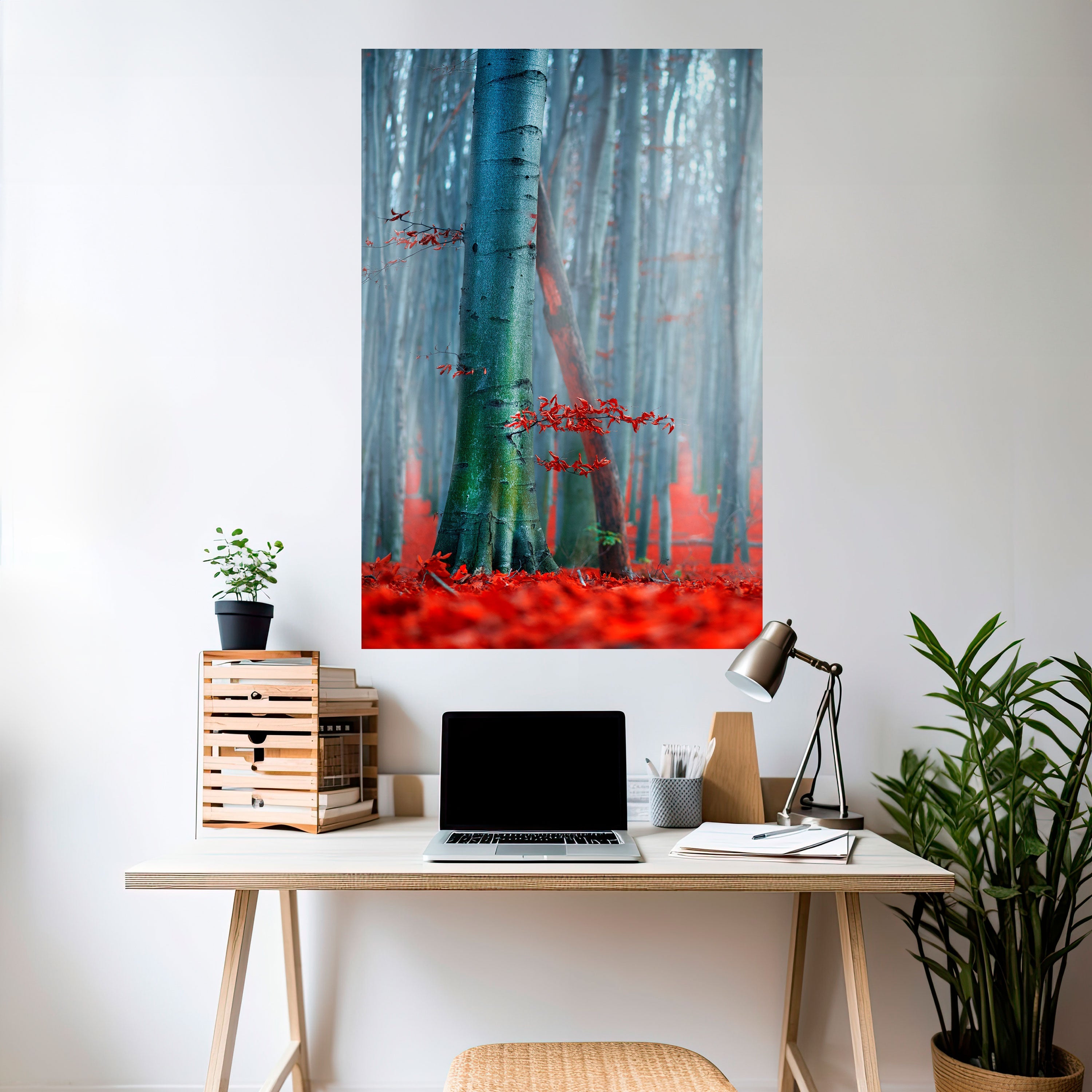 Affiche verticale autocollante TRANQUIL RED ELEGANCE