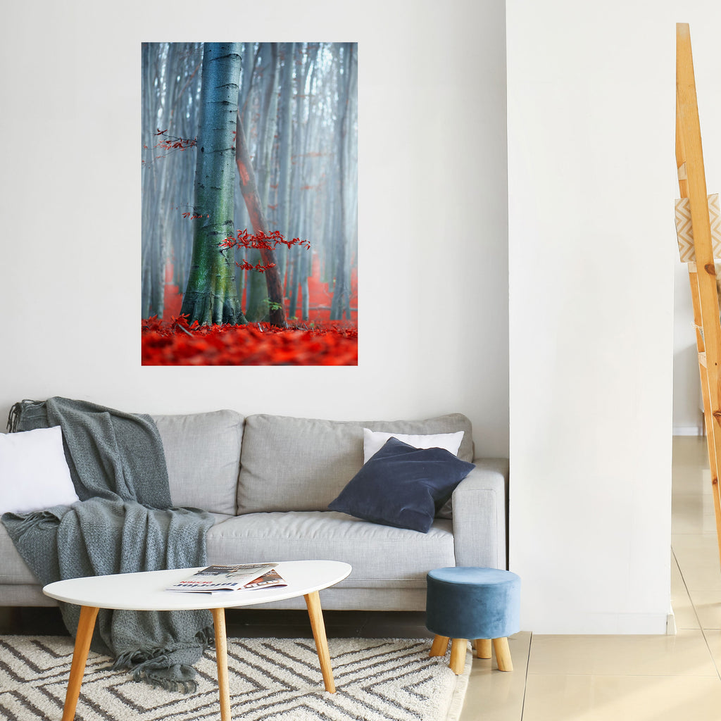 Affiche verticale autocollante TRANQUIL RED ELEGANCE