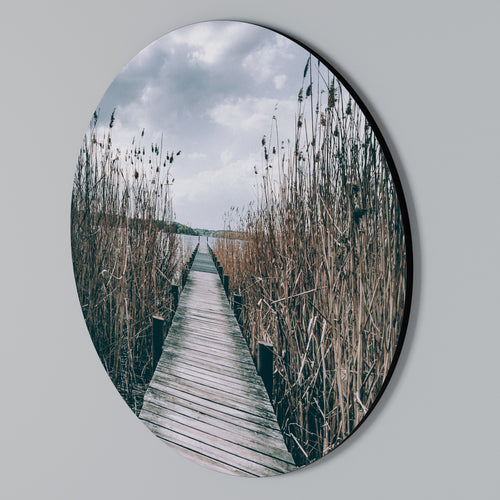 GAZE INTO STILLNESS Round Wall Art