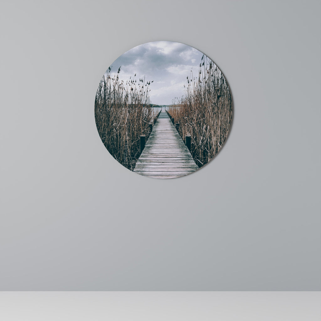 REGARDEZ DANS LE CALME Art mural rond