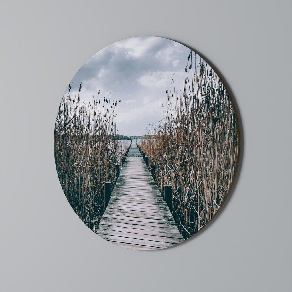 REGARDEZ DANS LE CALME Art mural rond