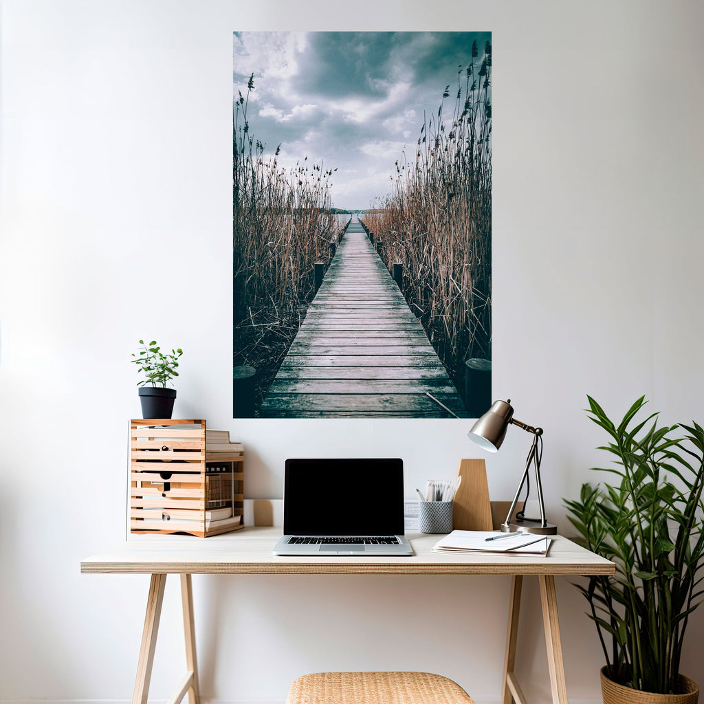 REGARDEZ DANS LE CALME Affiche verticale autocollante