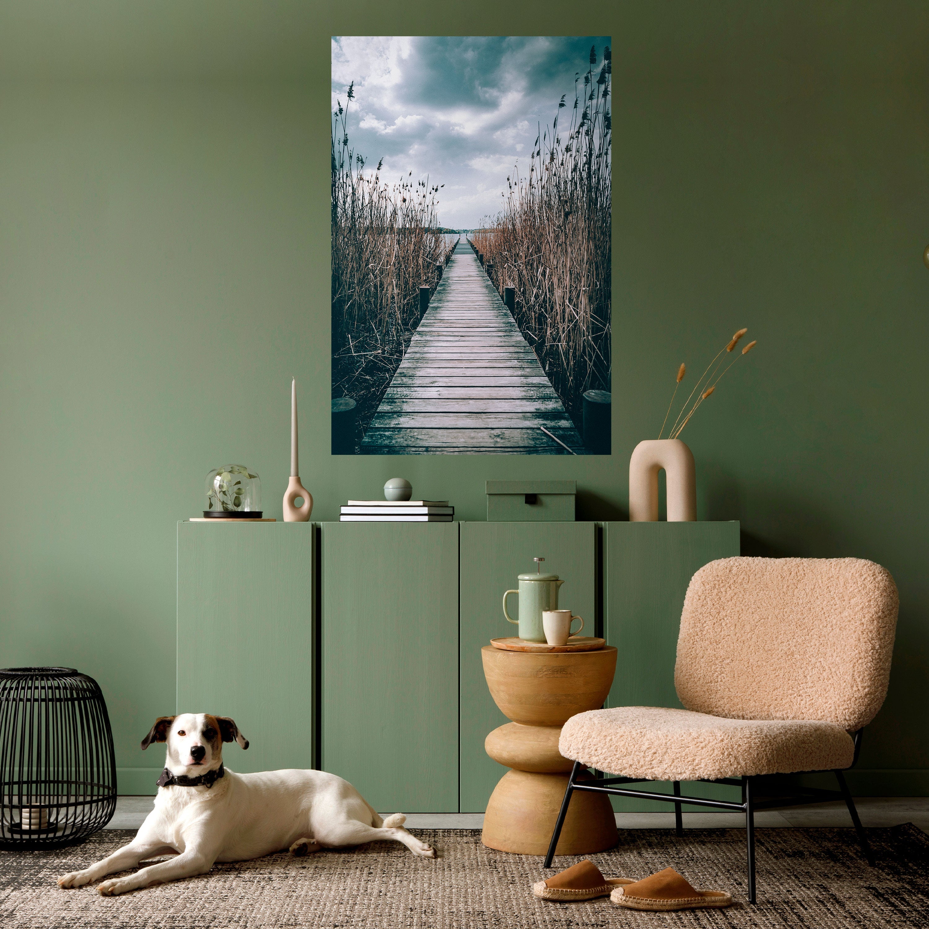 REGARDEZ DANS LE CALME Affiche verticale autocollante