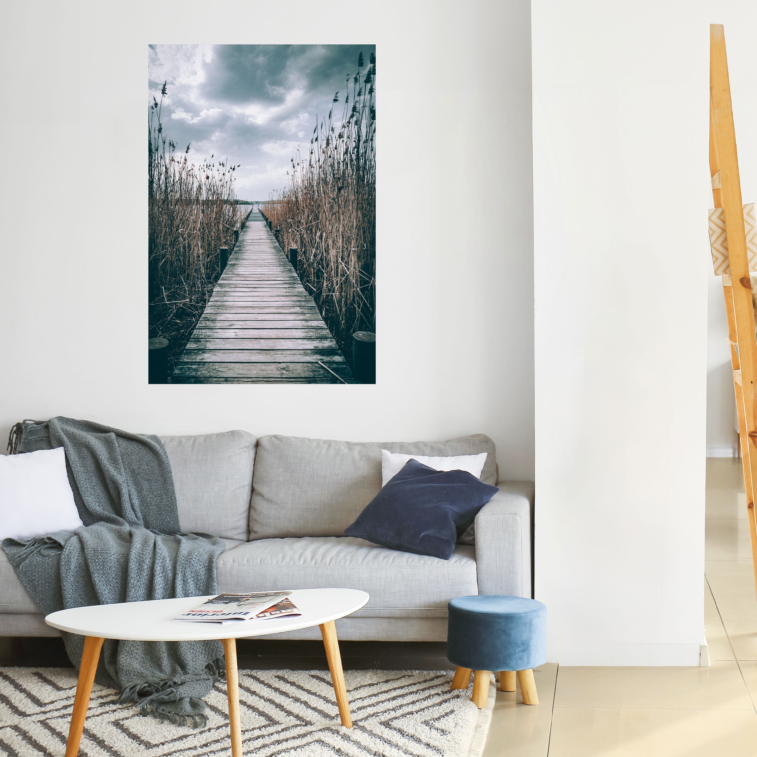 REGARDEZ DANS LE CALME Affiche verticale autocollante