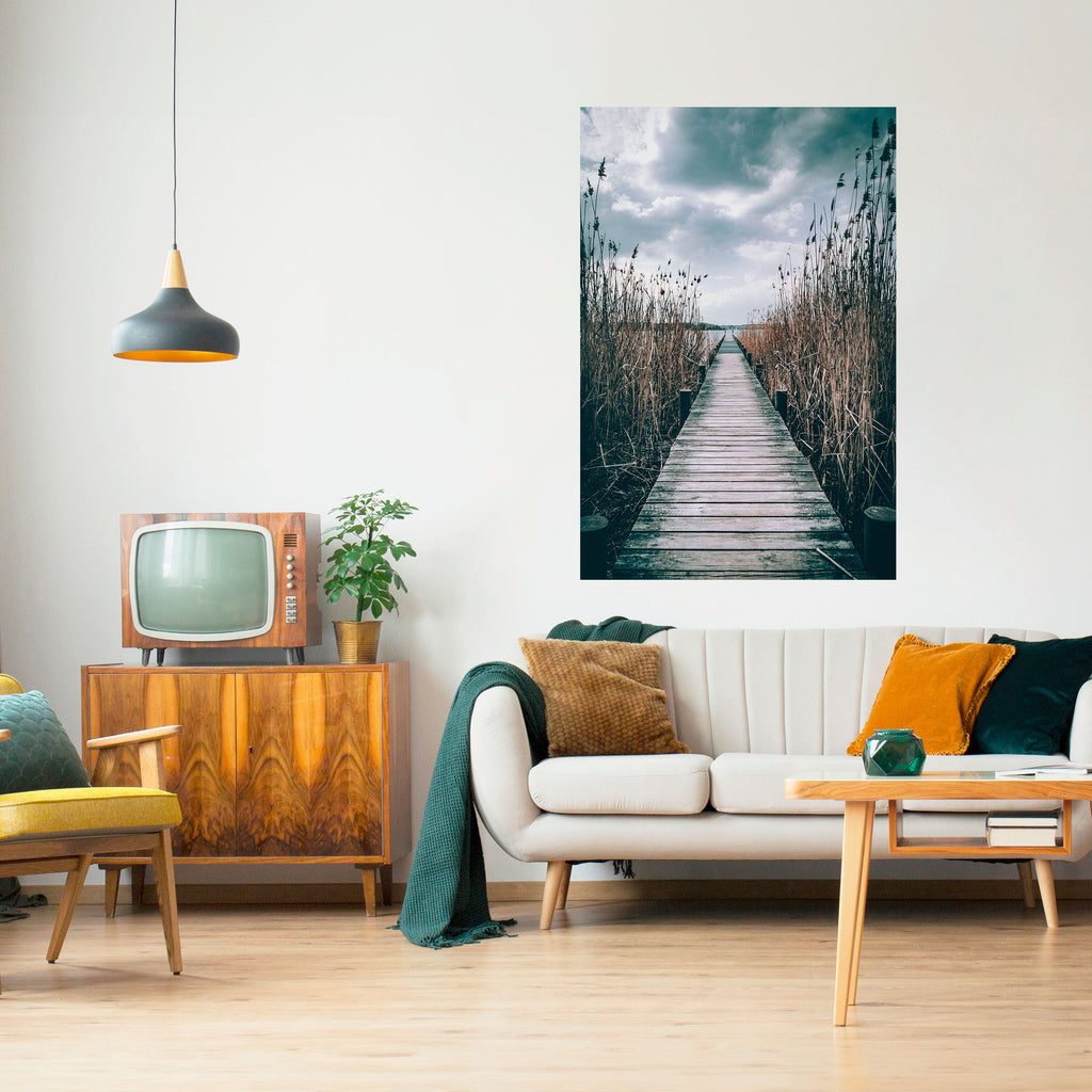 REGARDEZ DANS LE CALME Affiche verticale autocollante