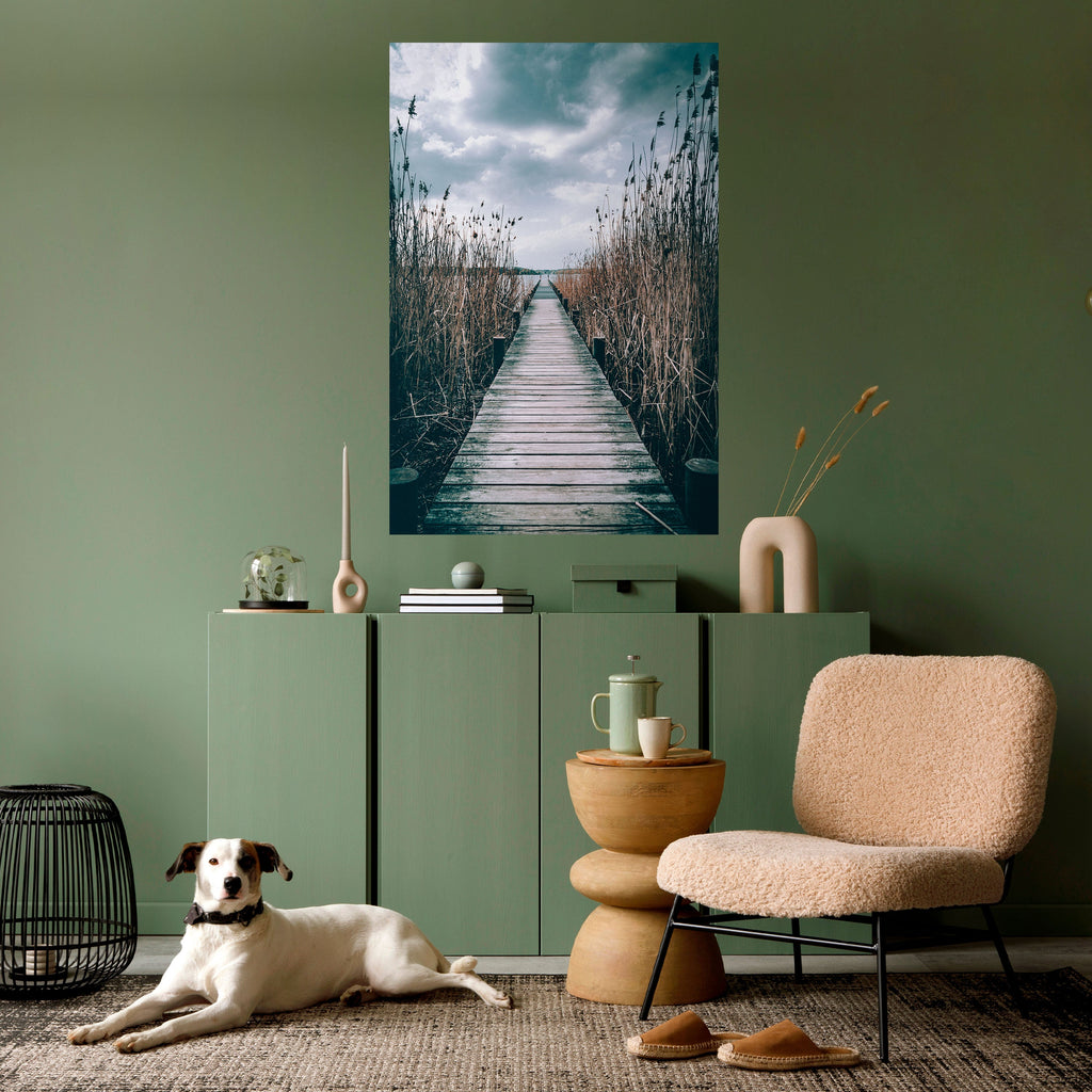 REGARDEZ DANS LE CALME Affiche verticale autocollante