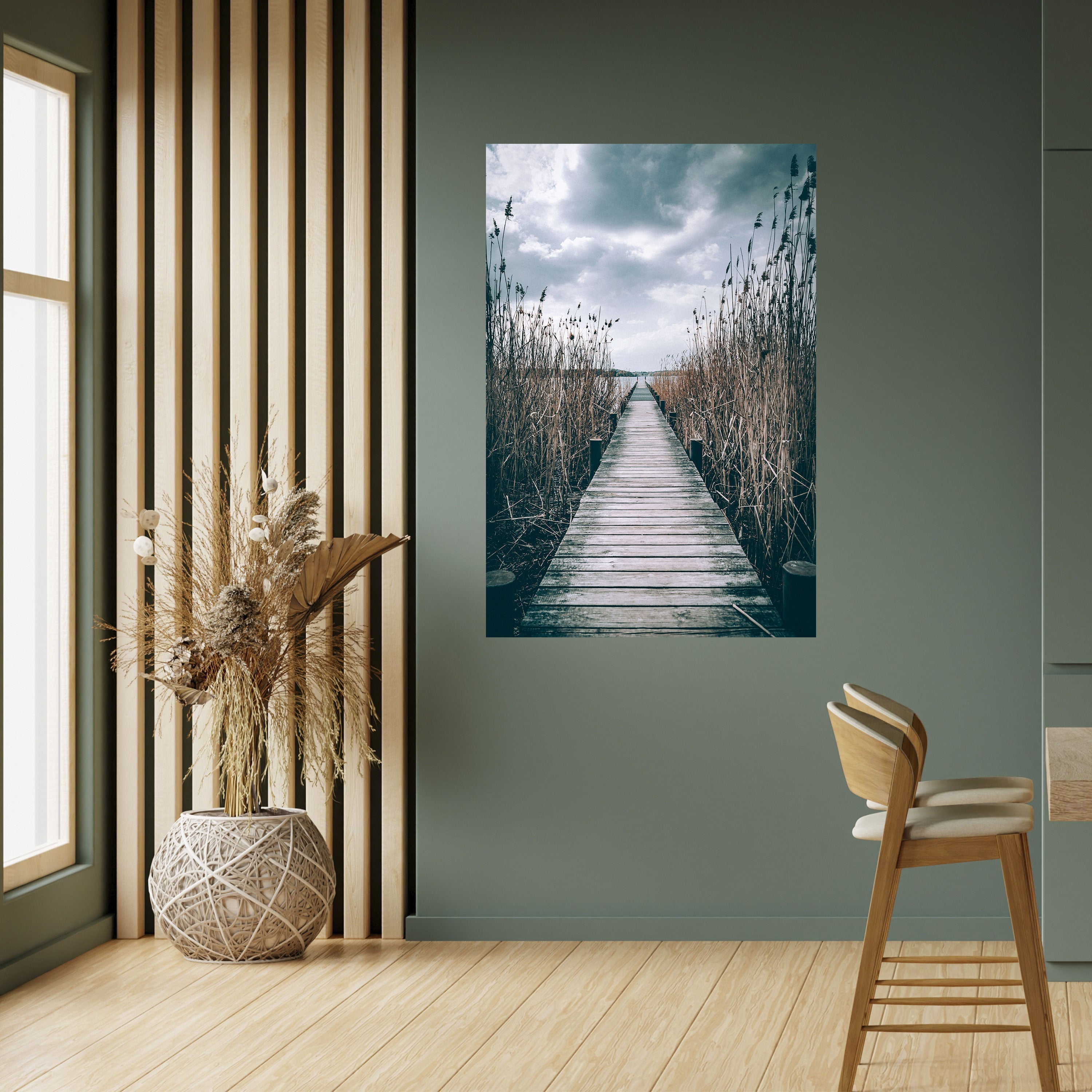 REGARDEZ DANS LE CALME Affiche verticale autocollante