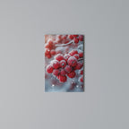 WINTER'S CRIMSON TREASURES Vertical Canvas Print