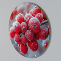WINTER'S CRIMSON TREASURES Round Wall Art