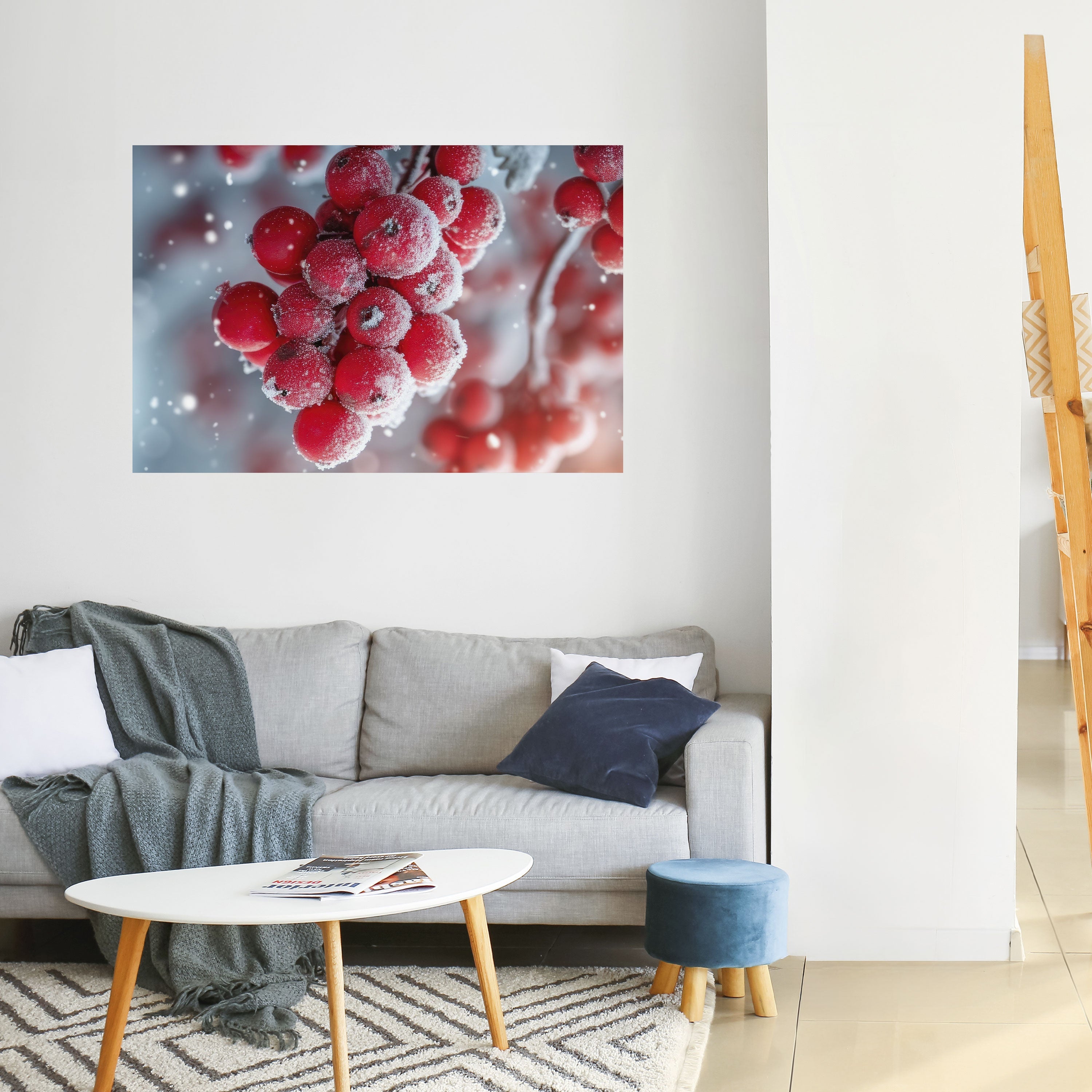 Affiche horizontale autocollante LES TRÉSORS POURPRES DE L'HIVER