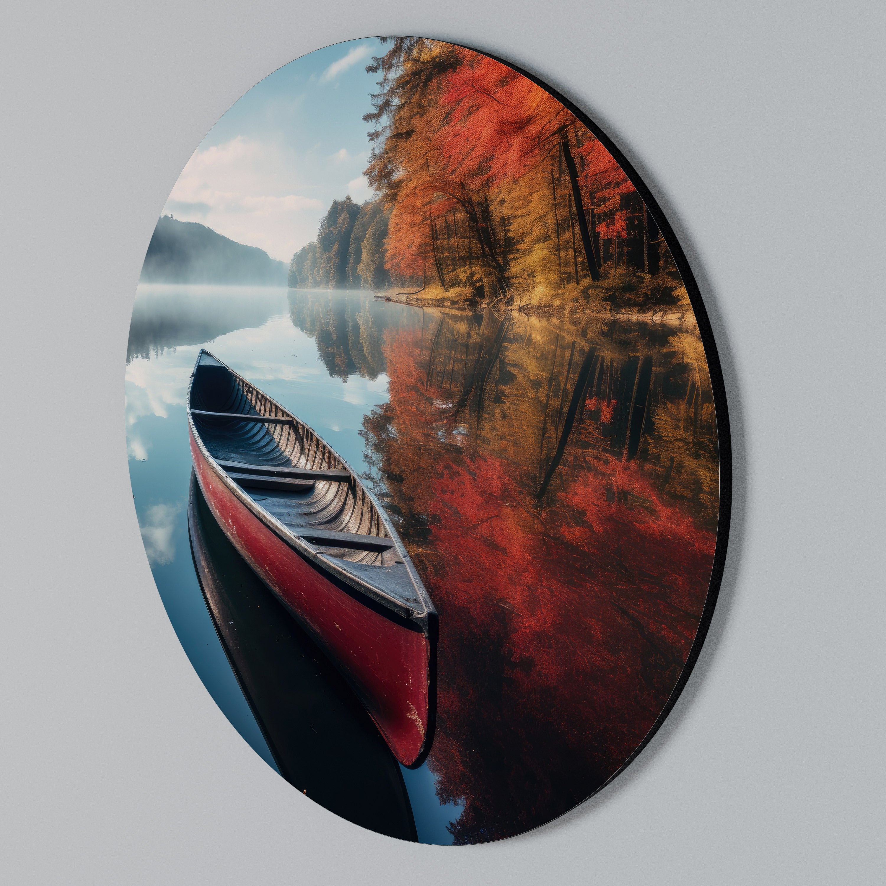 BOAT OF TRANQUILITY Round Wall Art