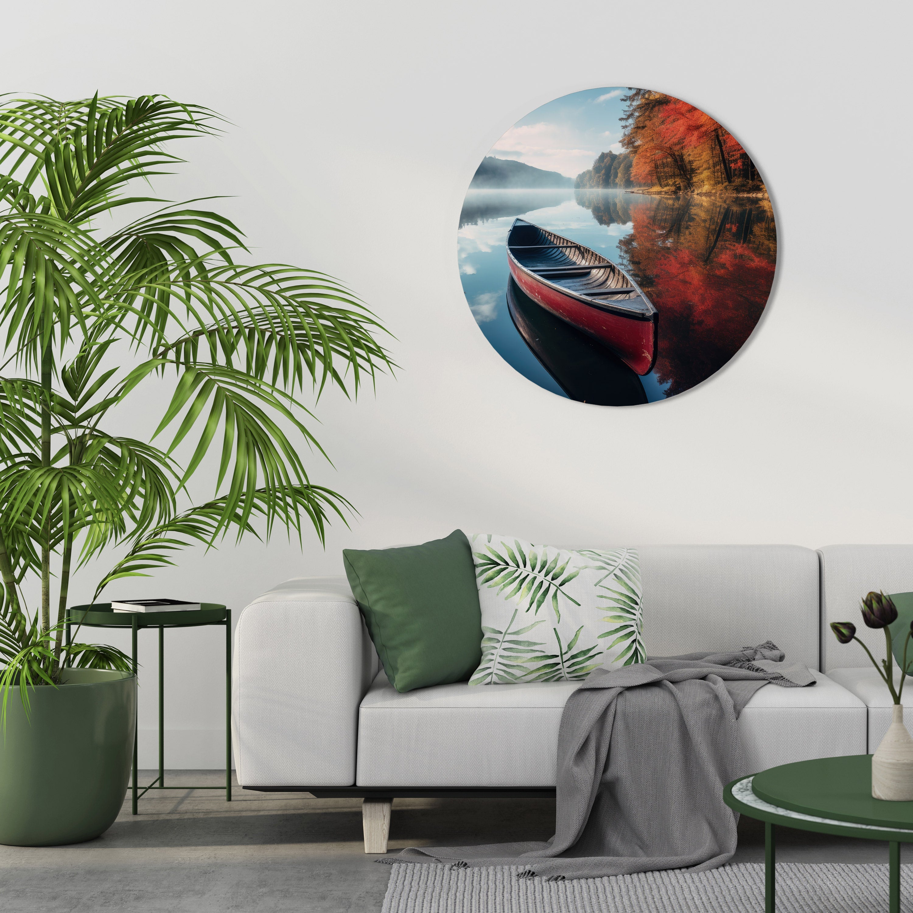 BATEAU DE TRANQUILLITÉ Art mural rond