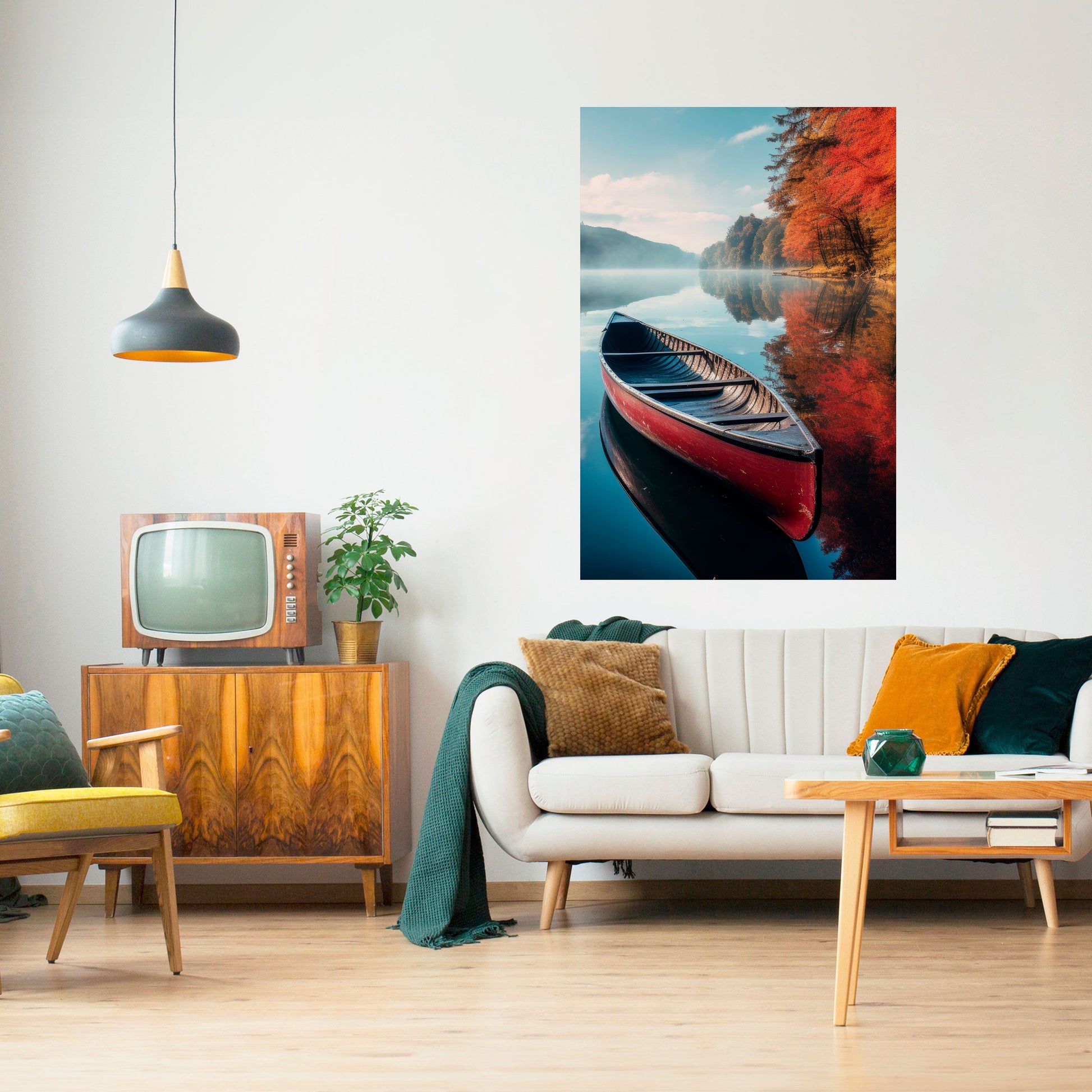Affiche verticale autocollante « BATEAU DE LA TRANQUILLITÉ »