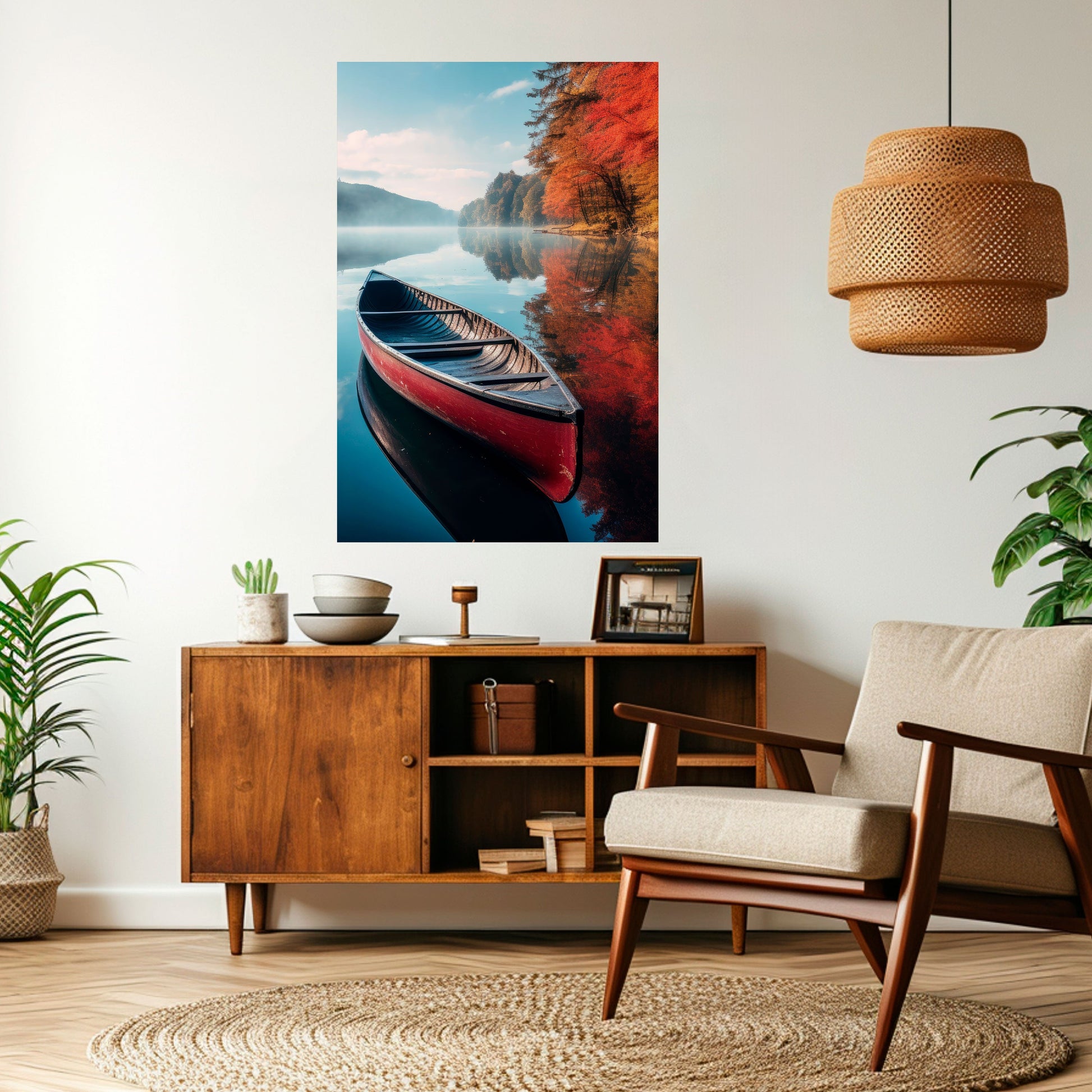 Affiche verticale autocollante « BATEAU DE LA TRANQUILLITÉ »