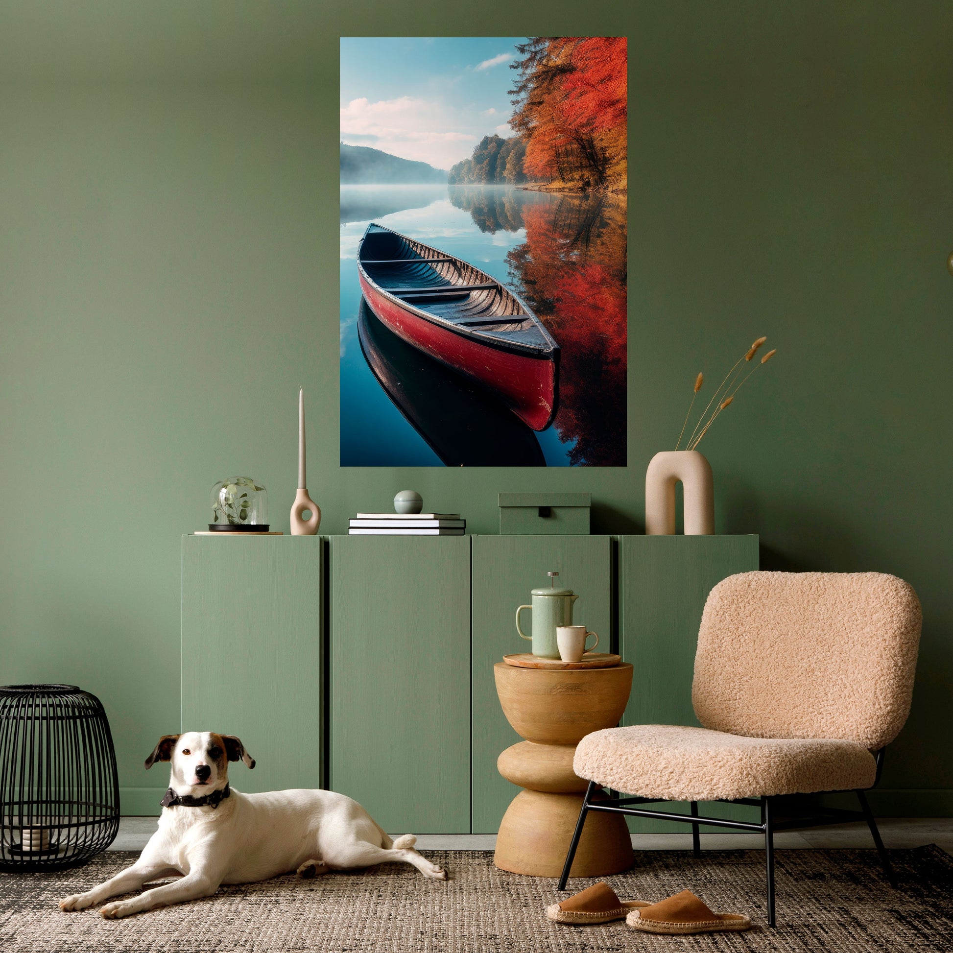 Affiche verticale autocollante « BATEAU DE LA TRANQUILLITÉ »