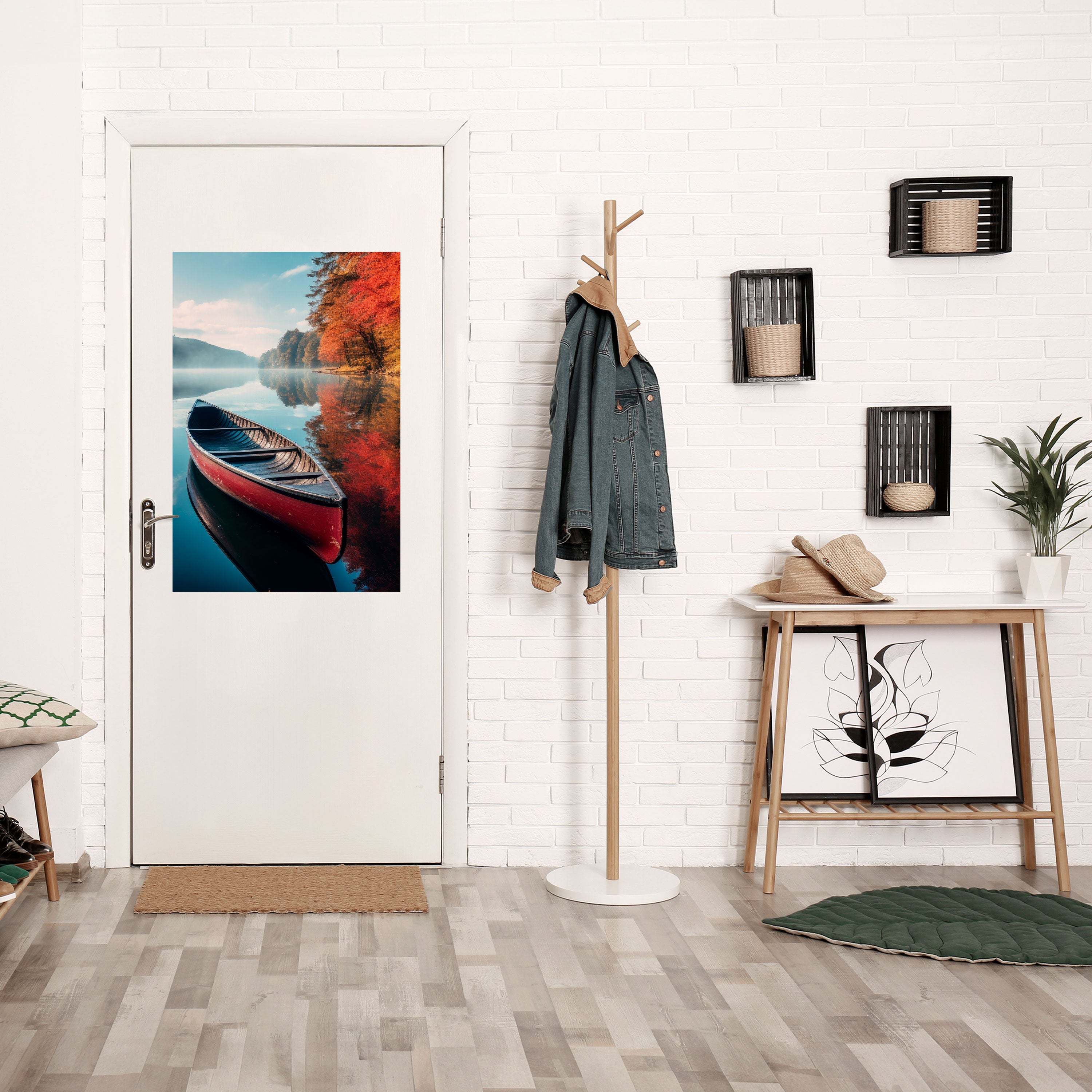 Affiche verticale autocollante « BATEAU DE LA TRANQUILLITÉ »