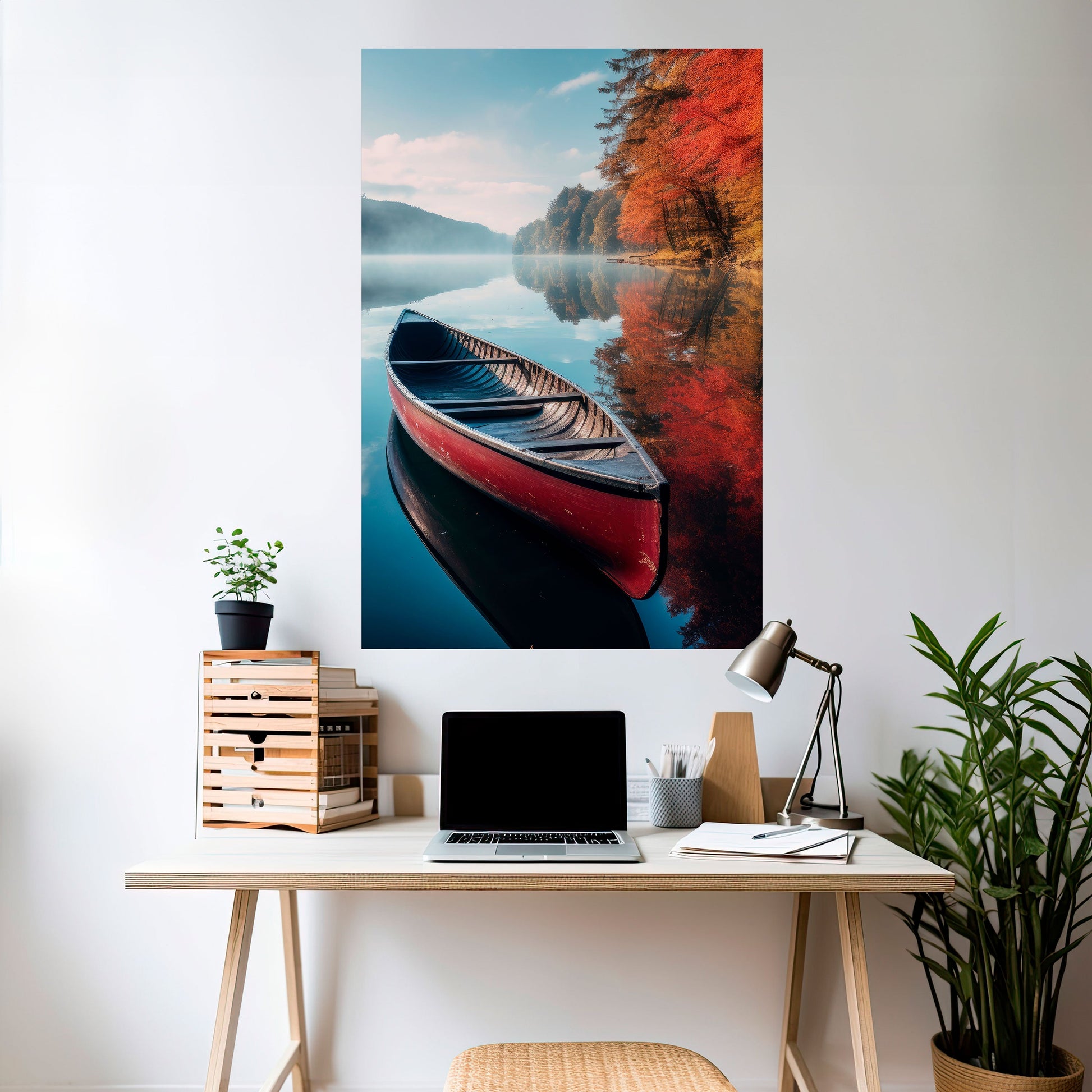 Affiche verticale autocollante « BATEAU DE LA TRANQUILLITÉ »