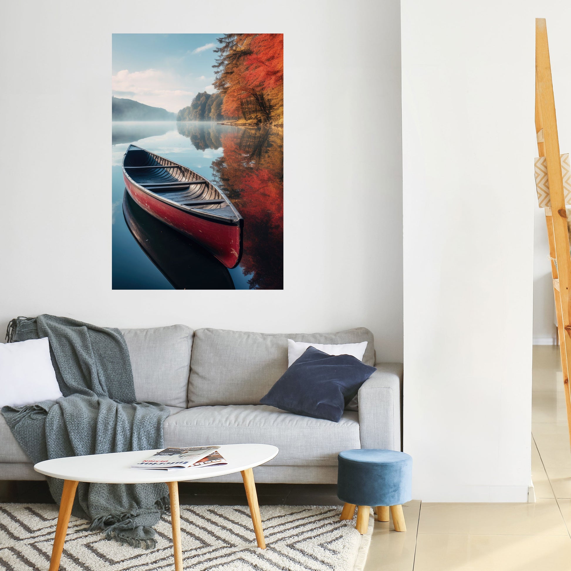 Affiche verticale autocollante « BATEAU DE LA TRANQUILLITÉ »