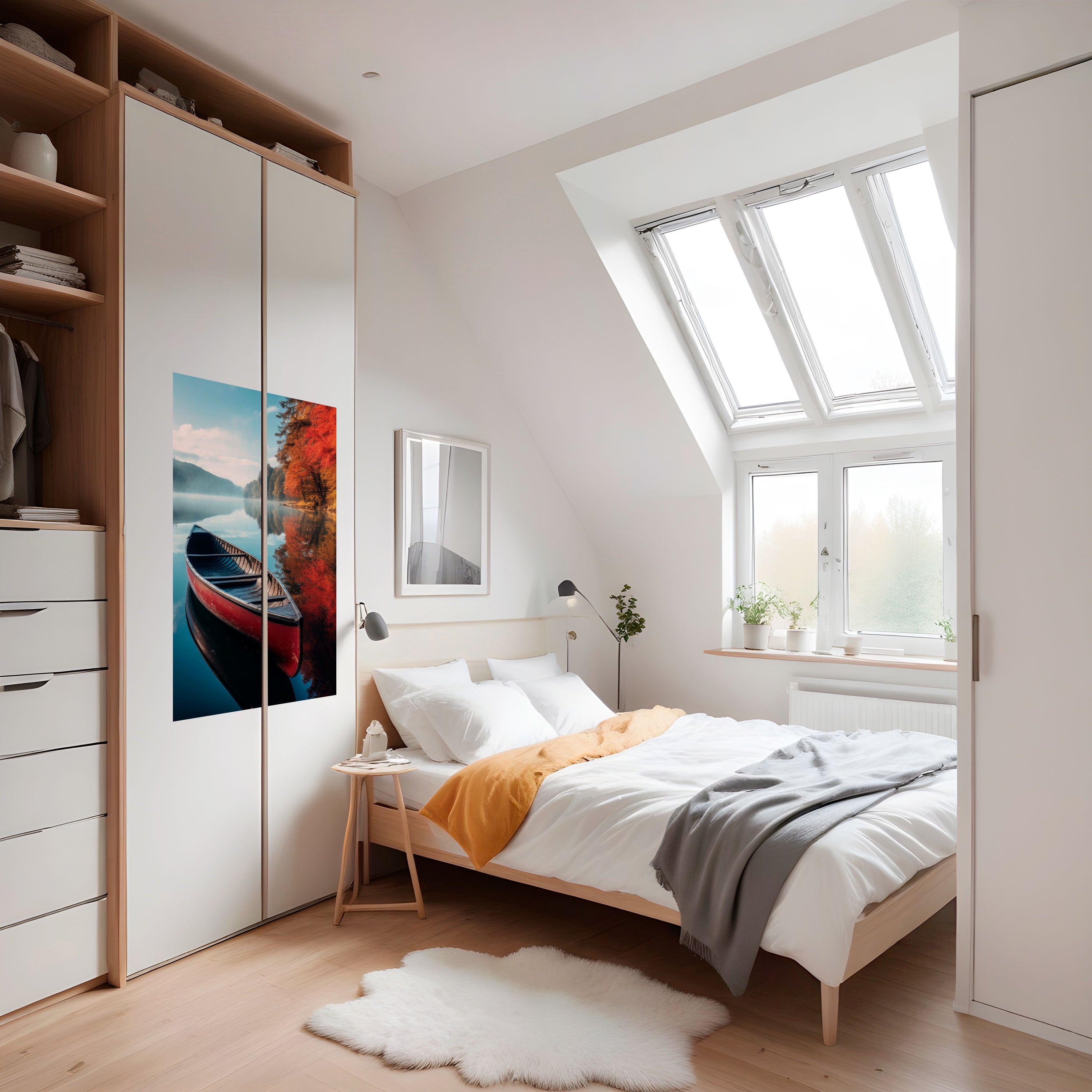 Affiche verticale autocollante « BATEAU DE LA TRANQUILLITÉ »