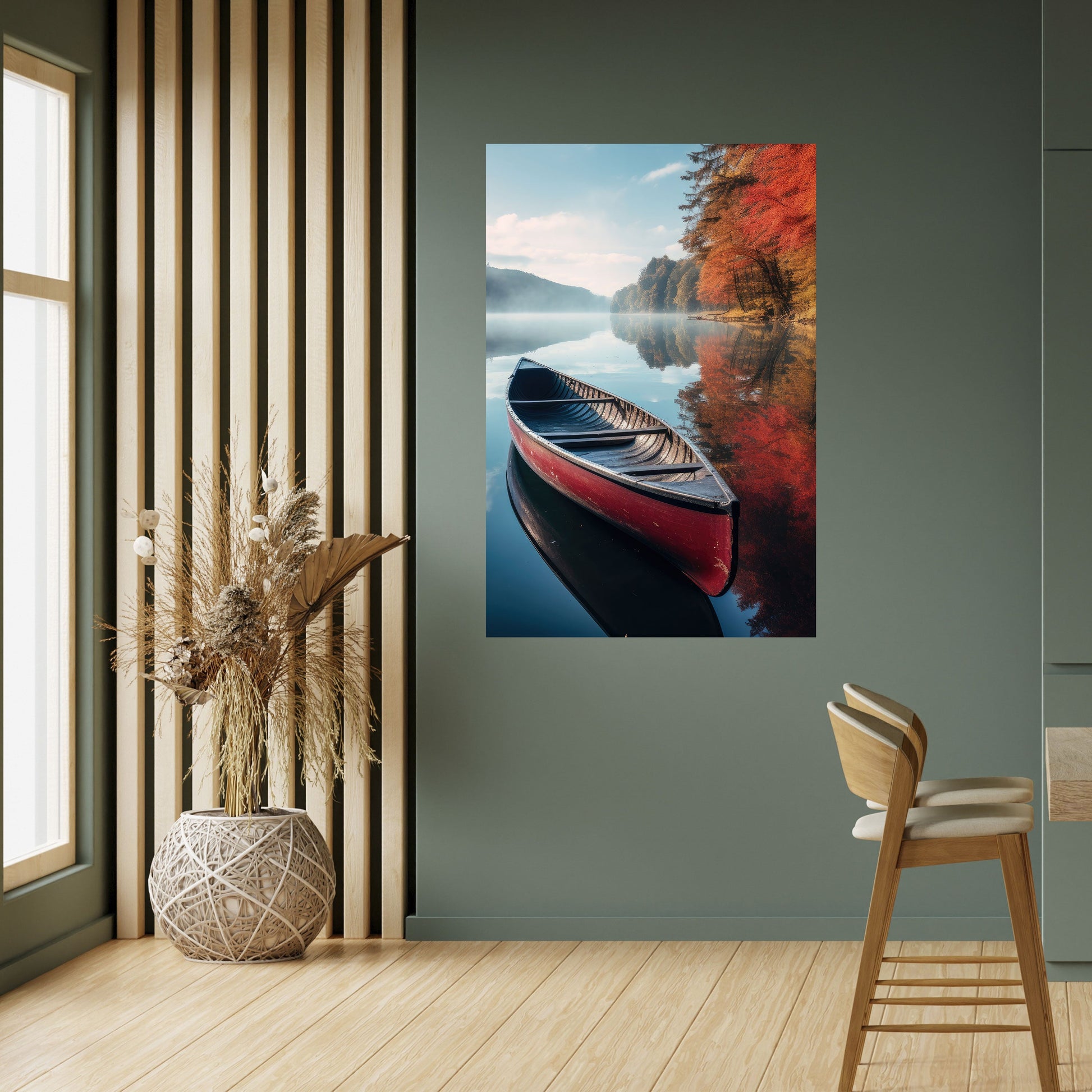 Affiche verticale autocollante « BATEAU DE LA TRANQUILLITÉ »
