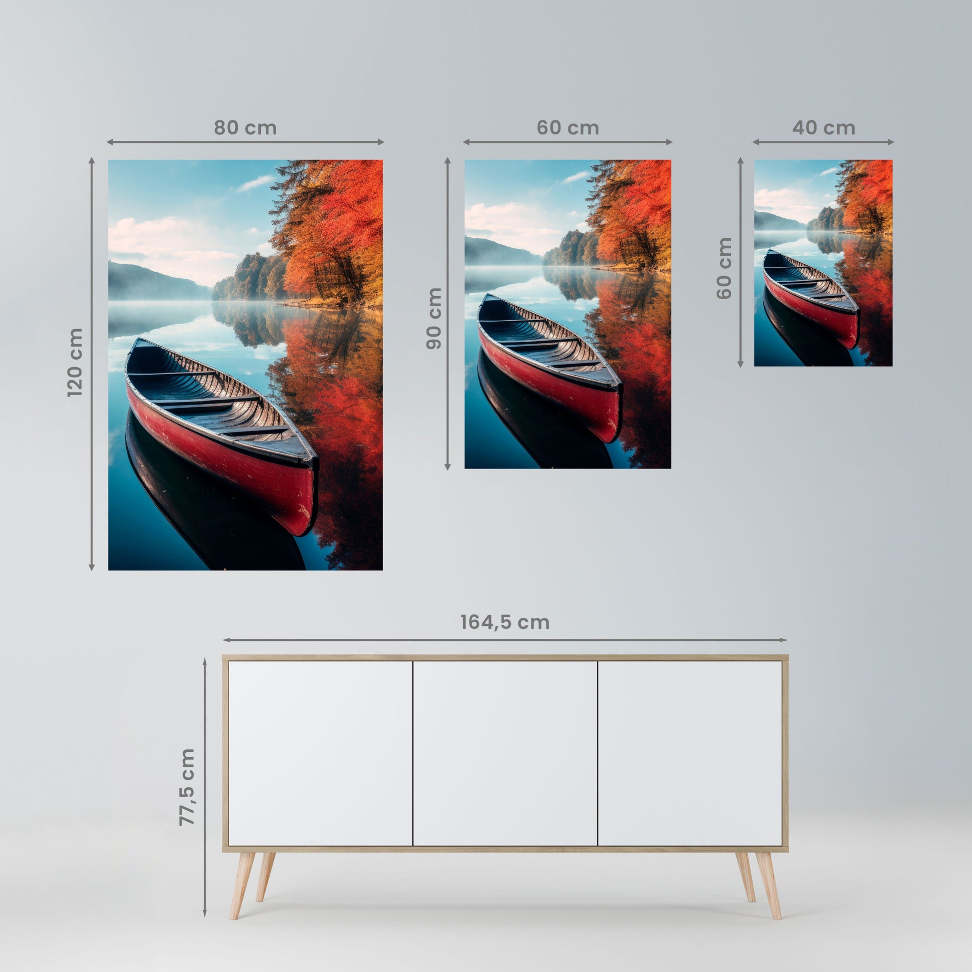 Affiche verticale autocollante « BATEAU DE LA TRANQUILLITÉ »