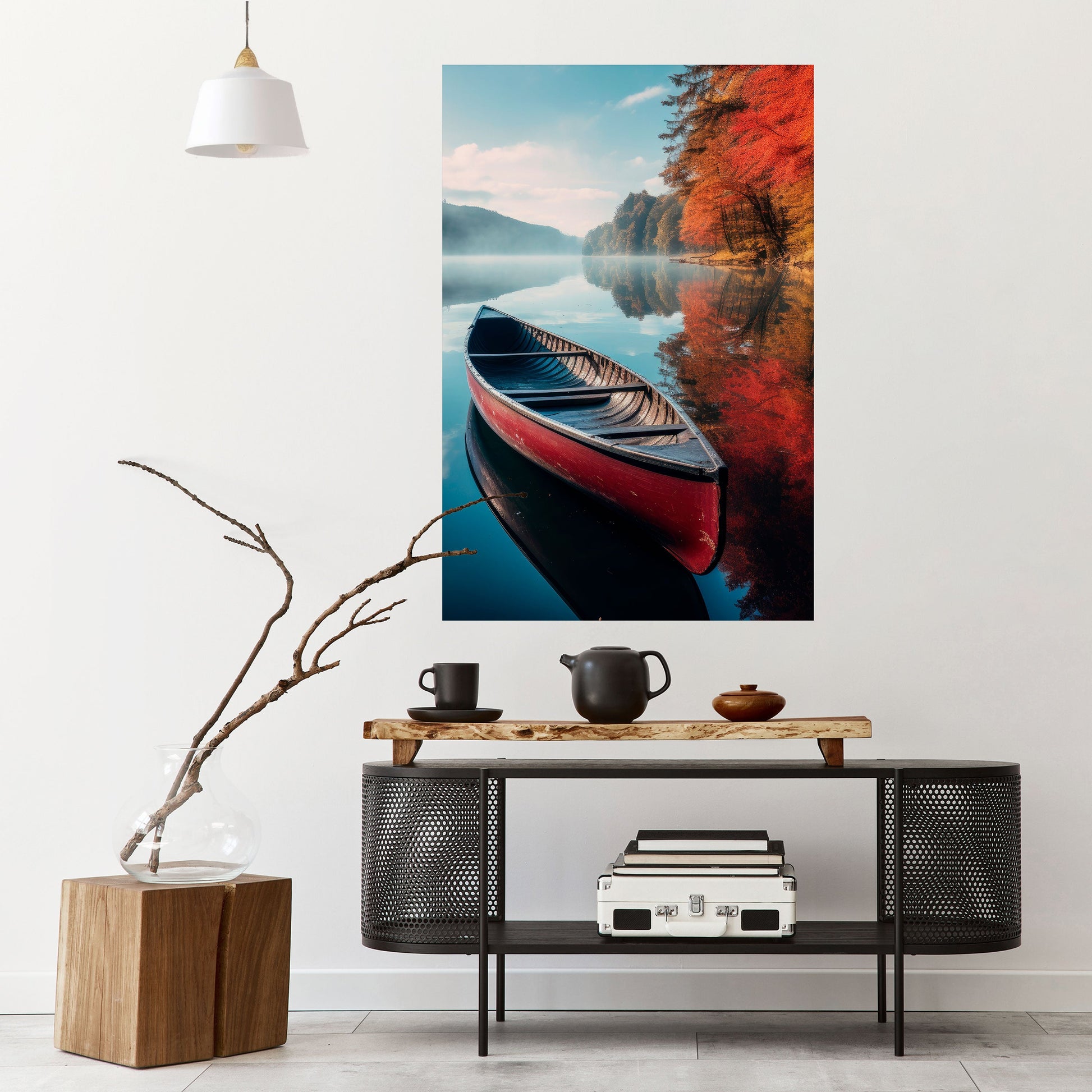 Affiche verticale autocollante « BATEAU DE LA TRANQUILLITÉ »