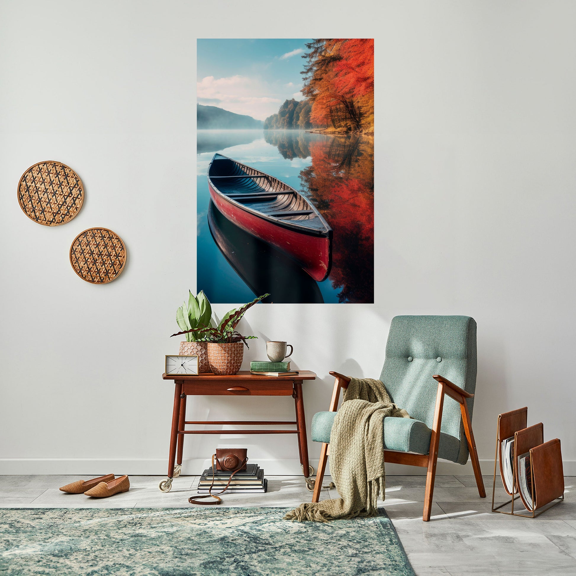 Affiche verticale autocollante « BATEAU DE LA TRANQUILLITÉ »