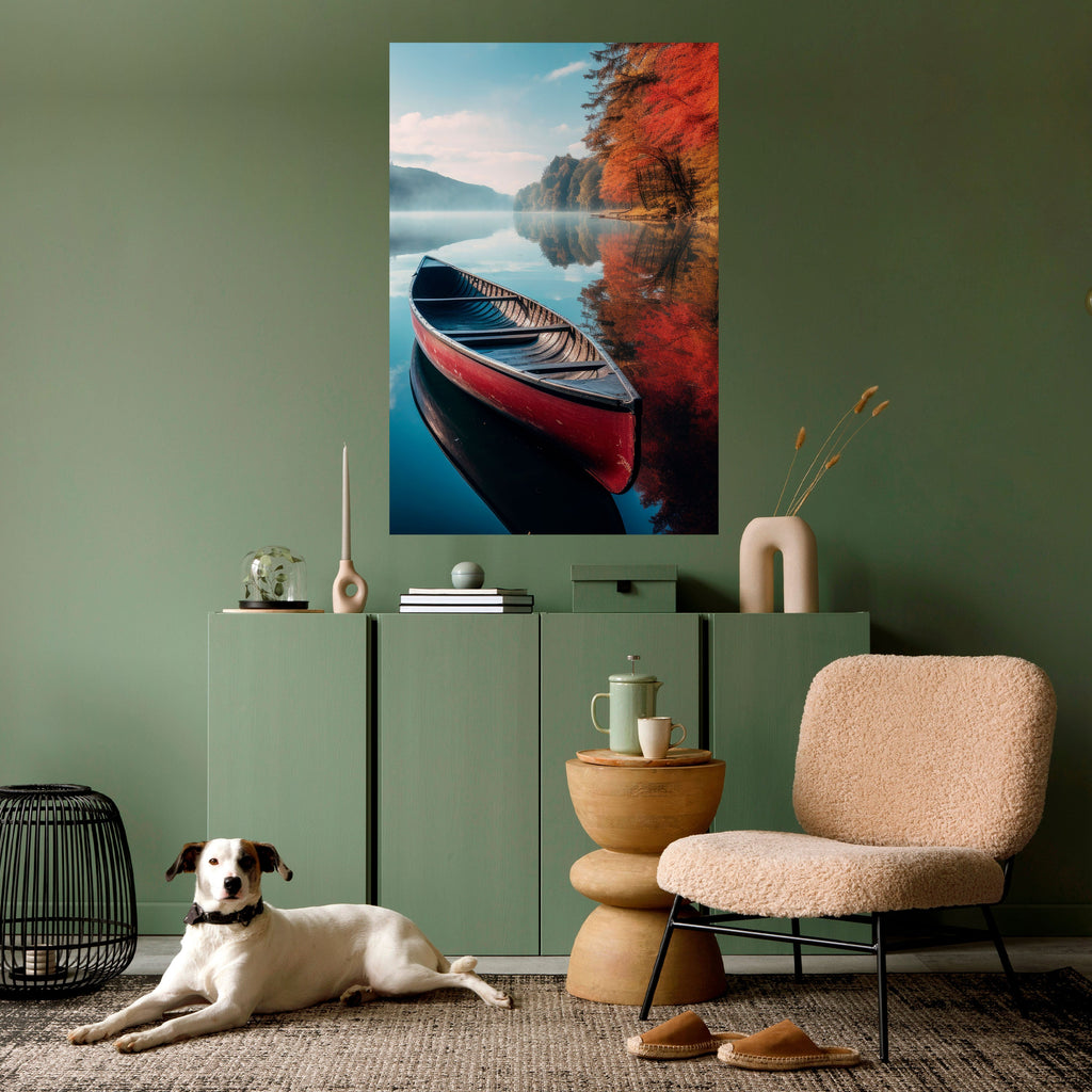 Affiche verticale autocollante « BATEAU DE LA TRANQUILLITÉ »