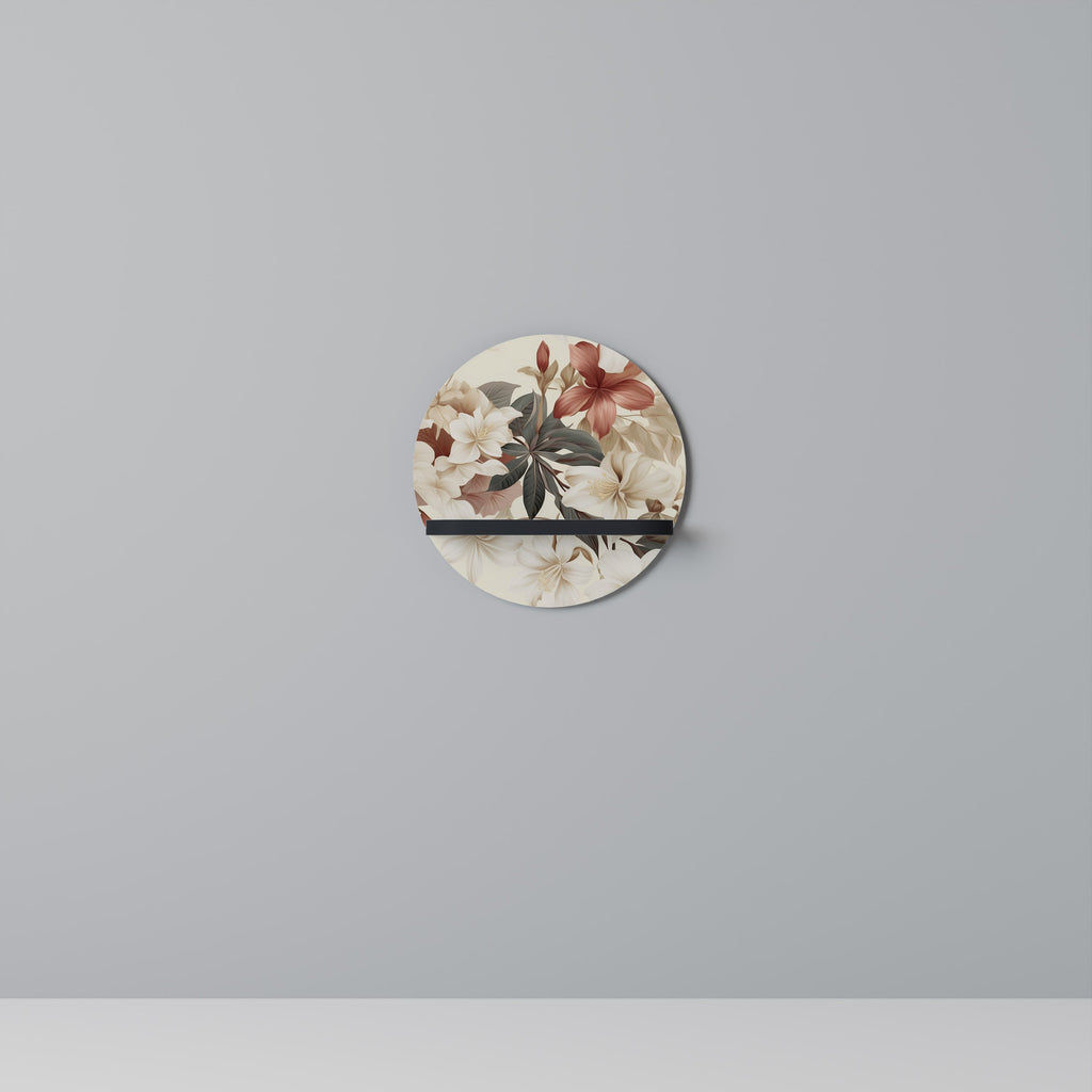 Étagère d'art ronde PETAL POETRY en finition noire