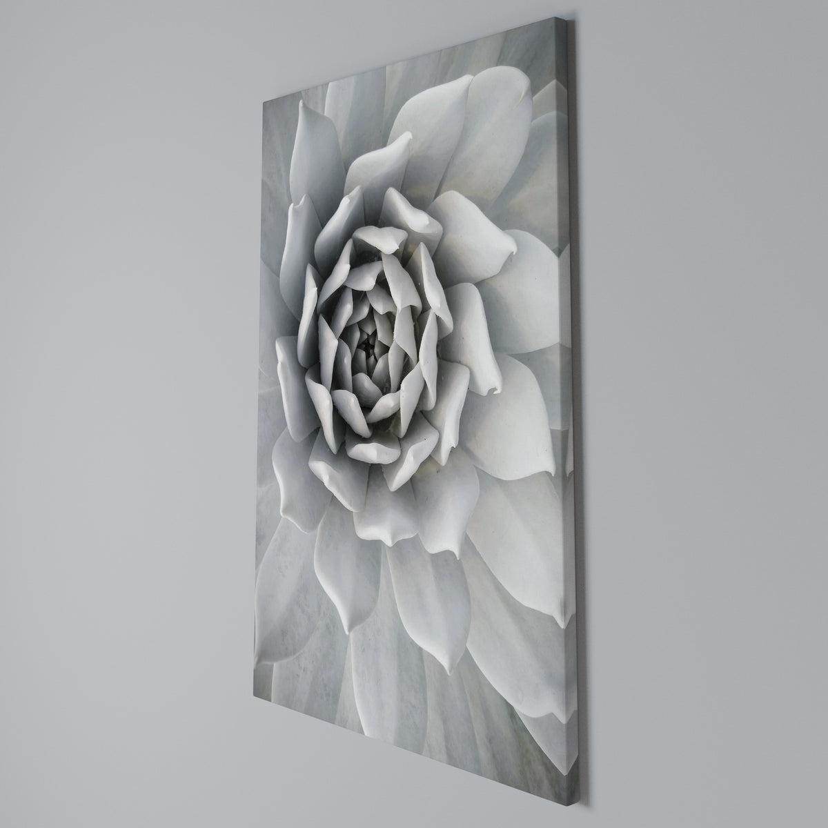 ELEGANT PETAL SWIRL Vertical Canvas Print