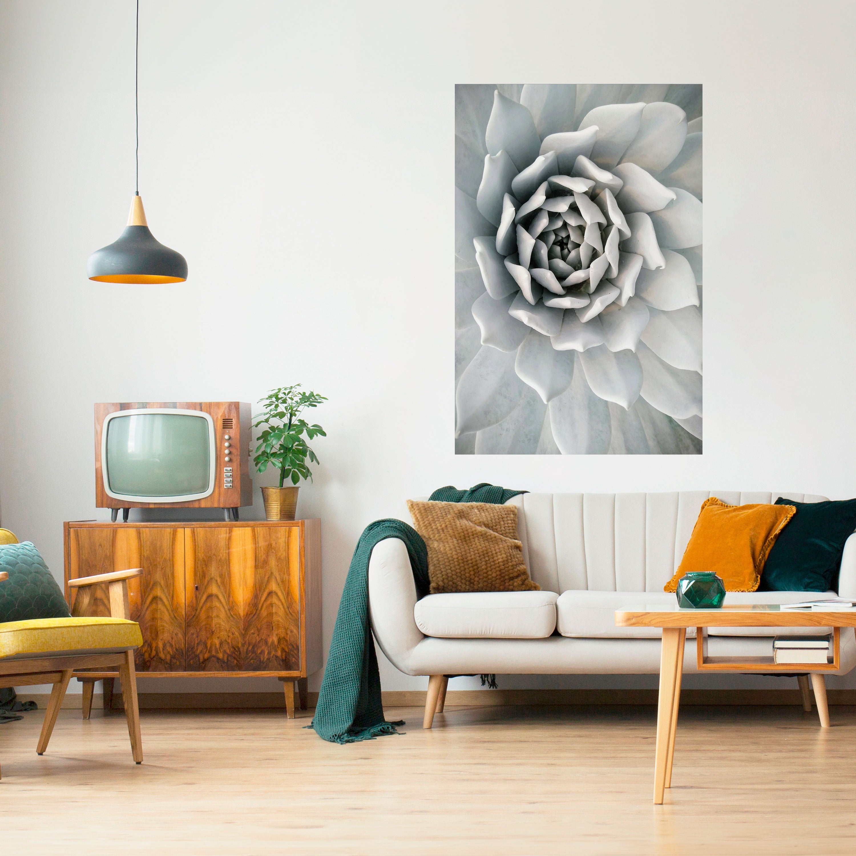 Affiche verticale autocollante « ÉLÉGANT TOURBILLON DE PÉTALES »