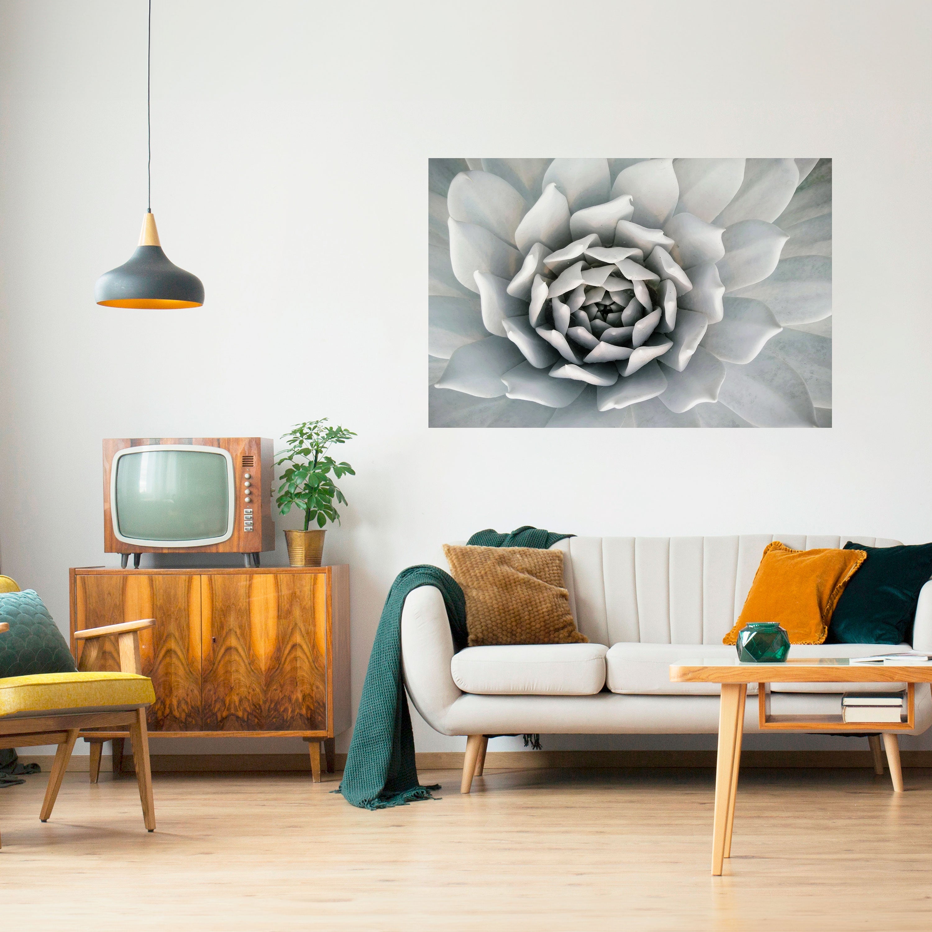 Affiche horizontale autocollante « ÉLÉGANT TOURBILLON DE PÉTALES »