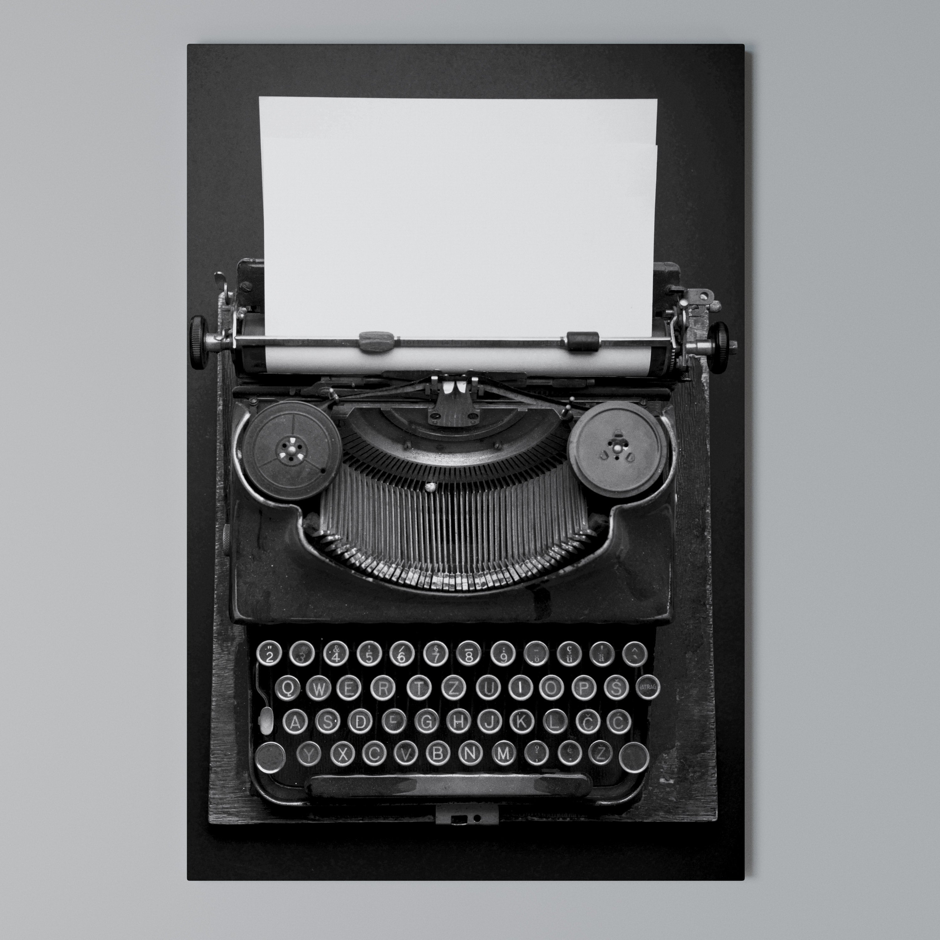 TYPEWRITER SYMPHONY Vertical Canvas Print