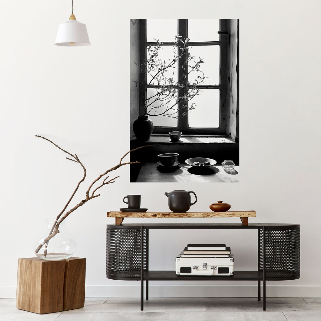 Affiche verticale autocollante « LUMIÈRE CHUCHOTANTE DE FENÊTRE »