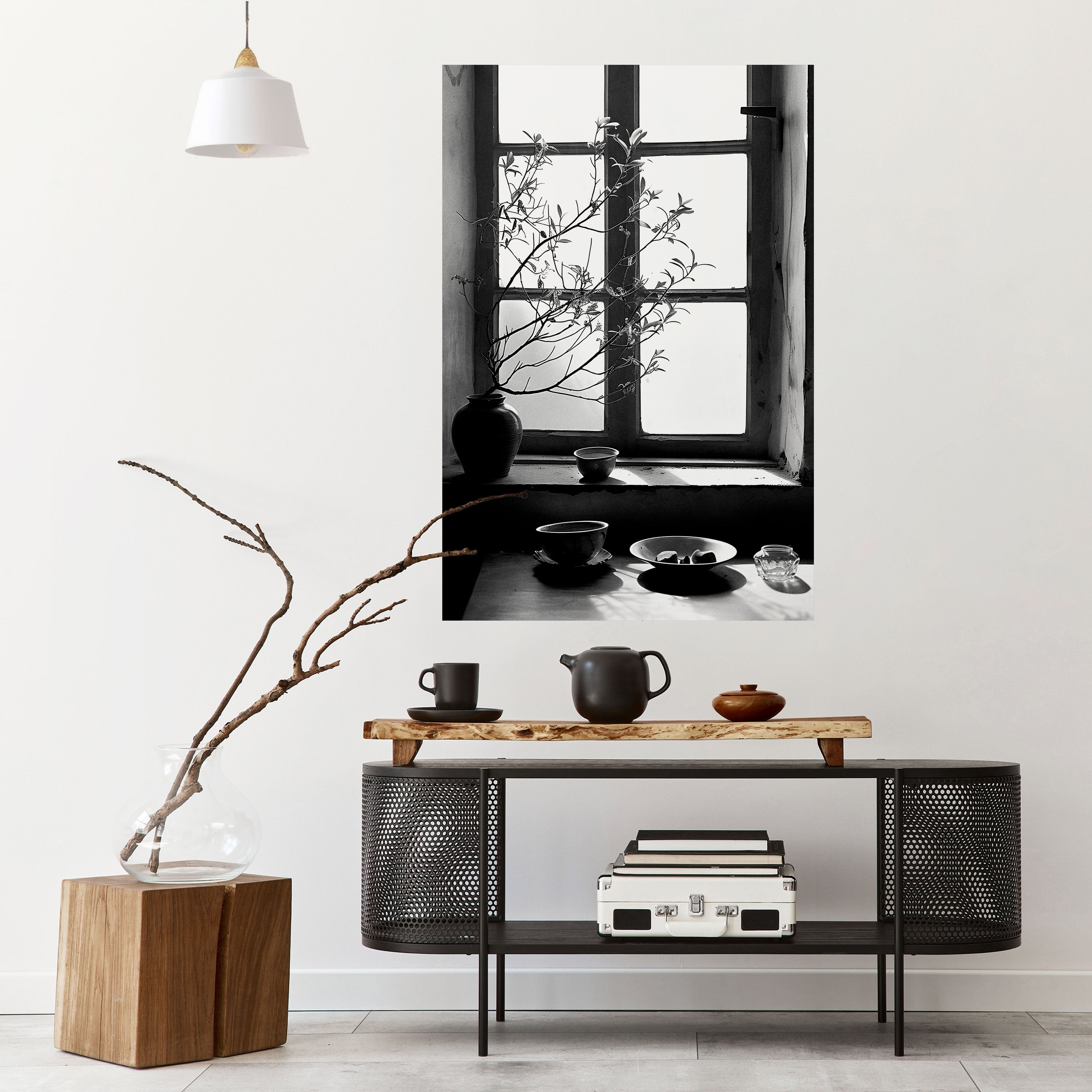 Affiche verticale autocollante « LUMIÈRE CHUCHOTANTE DE FENÊTRE »