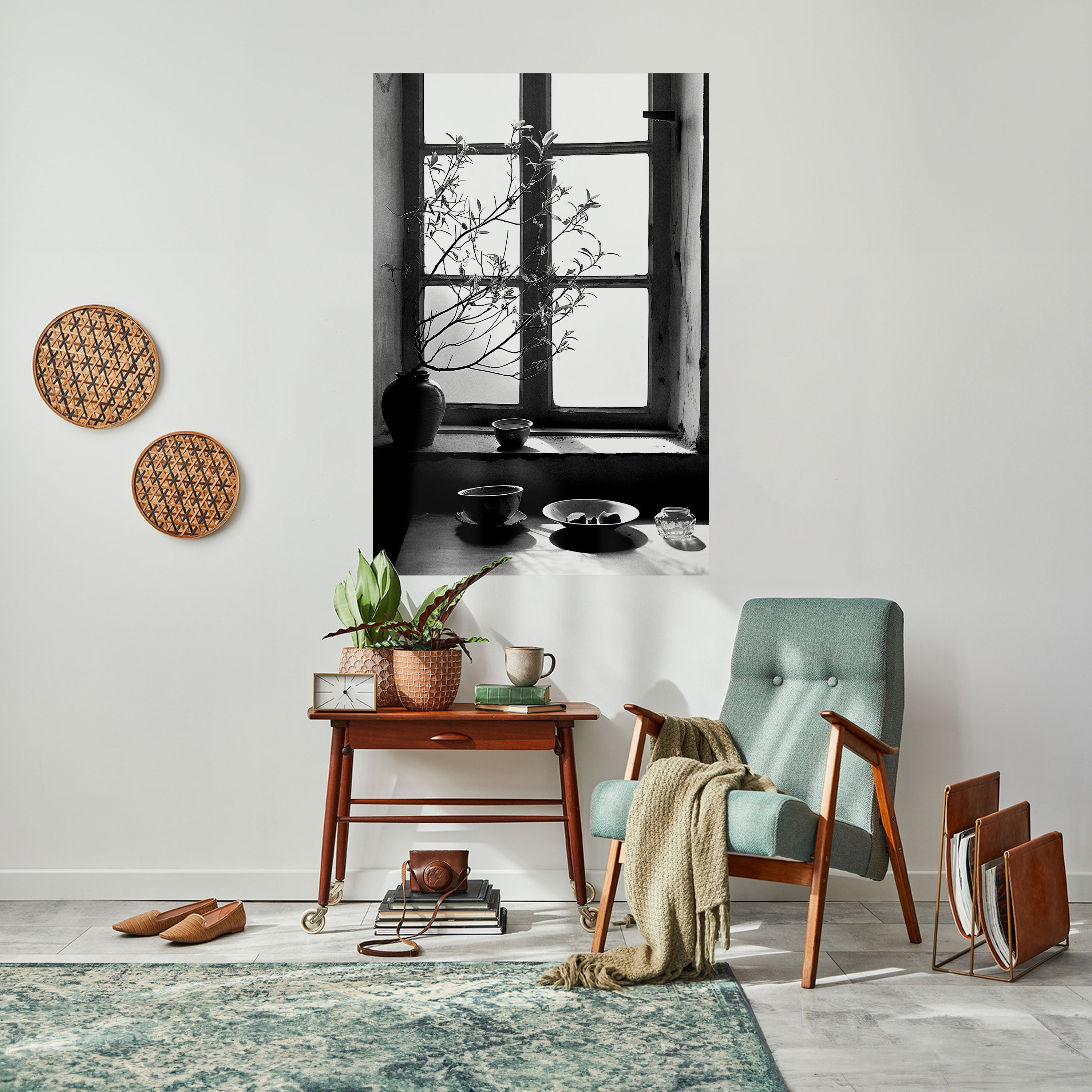 Affiche verticale autocollante « LUMIÈRE CHUCHOTANTE DE FENÊTRE »