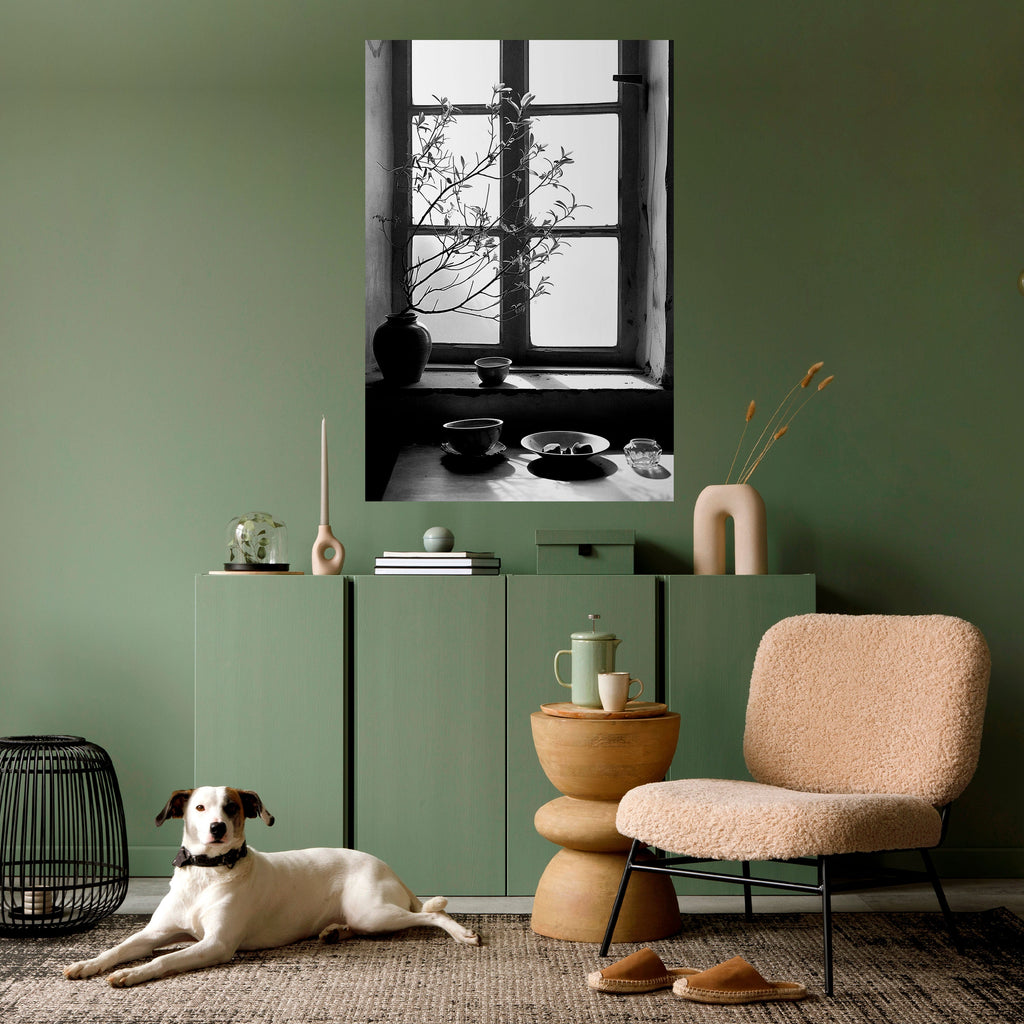 Affiche verticale autocollante « LUMIÈRE CHUCHOTANTE DE FENÊTRE »