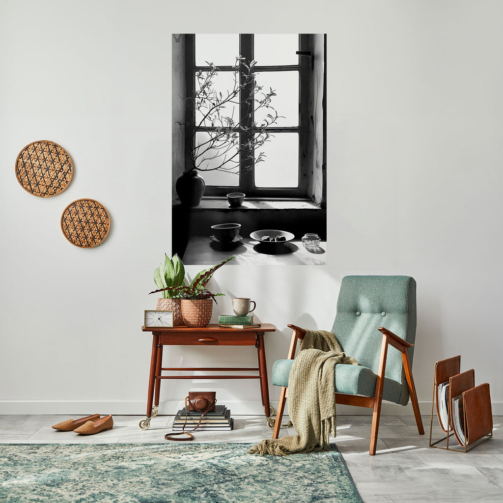 Affiche verticale autocollante « LUMIÈRE CHUCHOTANTE DE FENÊTRE »