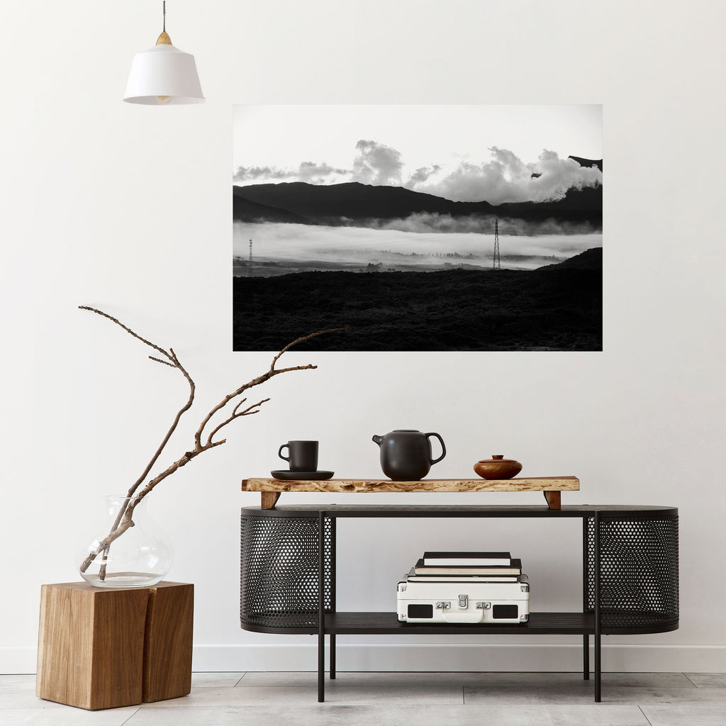 Affiche horizontale autocollante « MISTY MOUNTAIN RADIANCE »