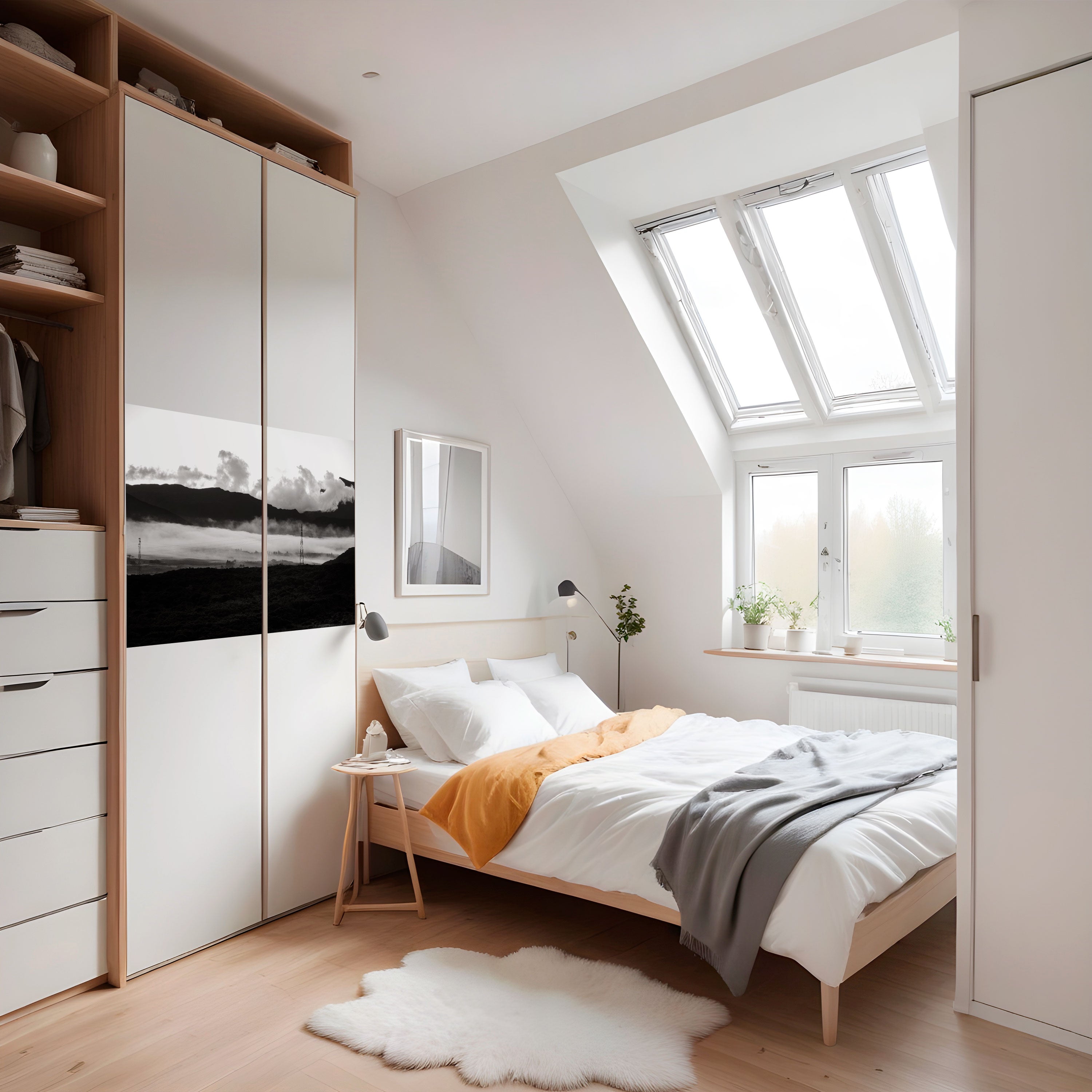 Affiche horizontale autocollante « MISTY MOUNTAIN RADIANCE »