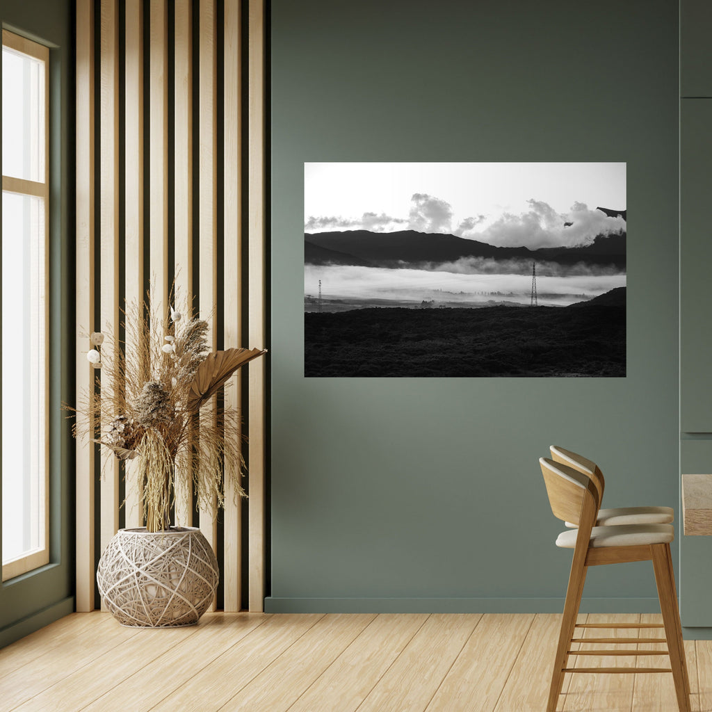 Affiche horizontale autocollante « MISTY MOUNTAIN RADIANCE »