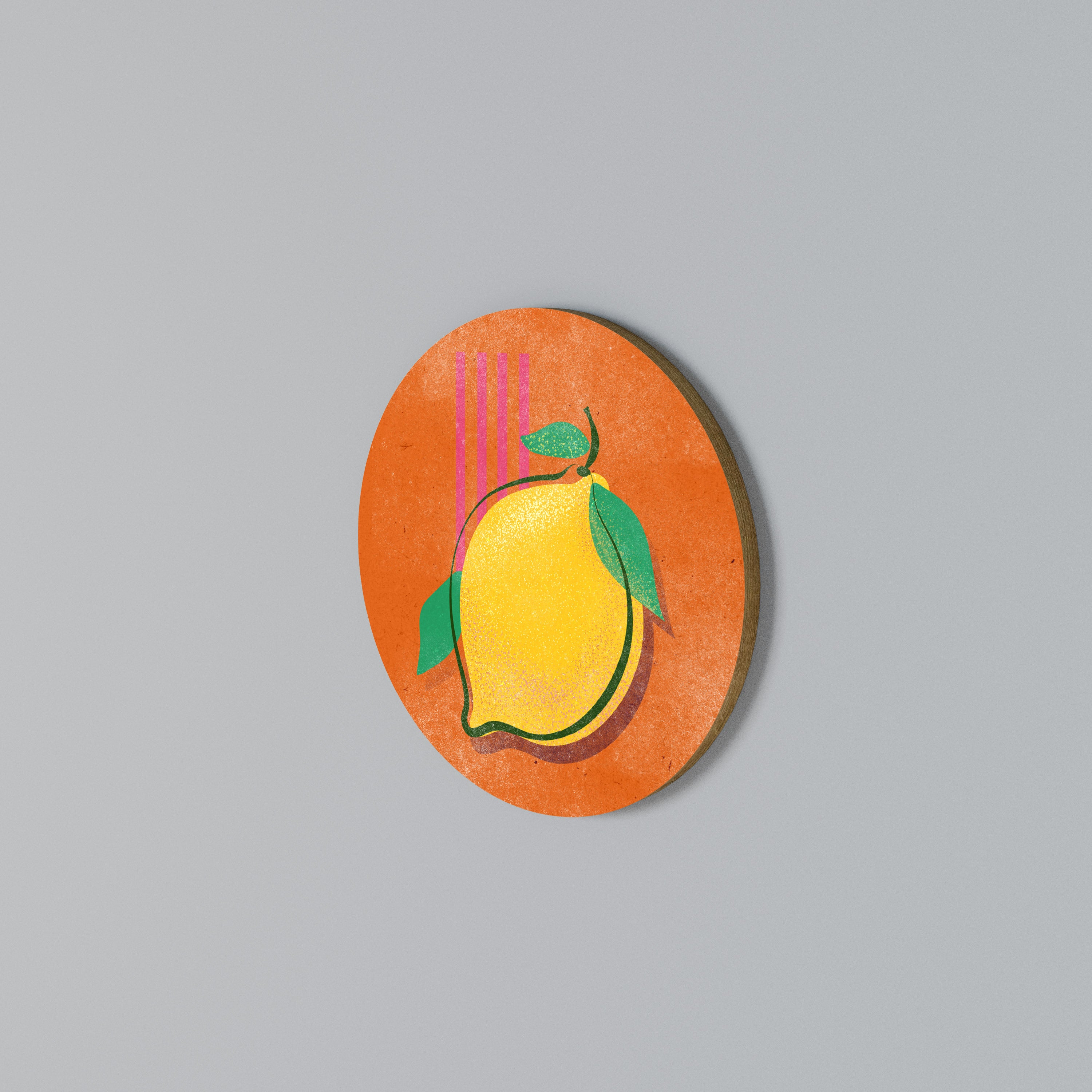 LUSCIOUS LEMON Round Wall Art