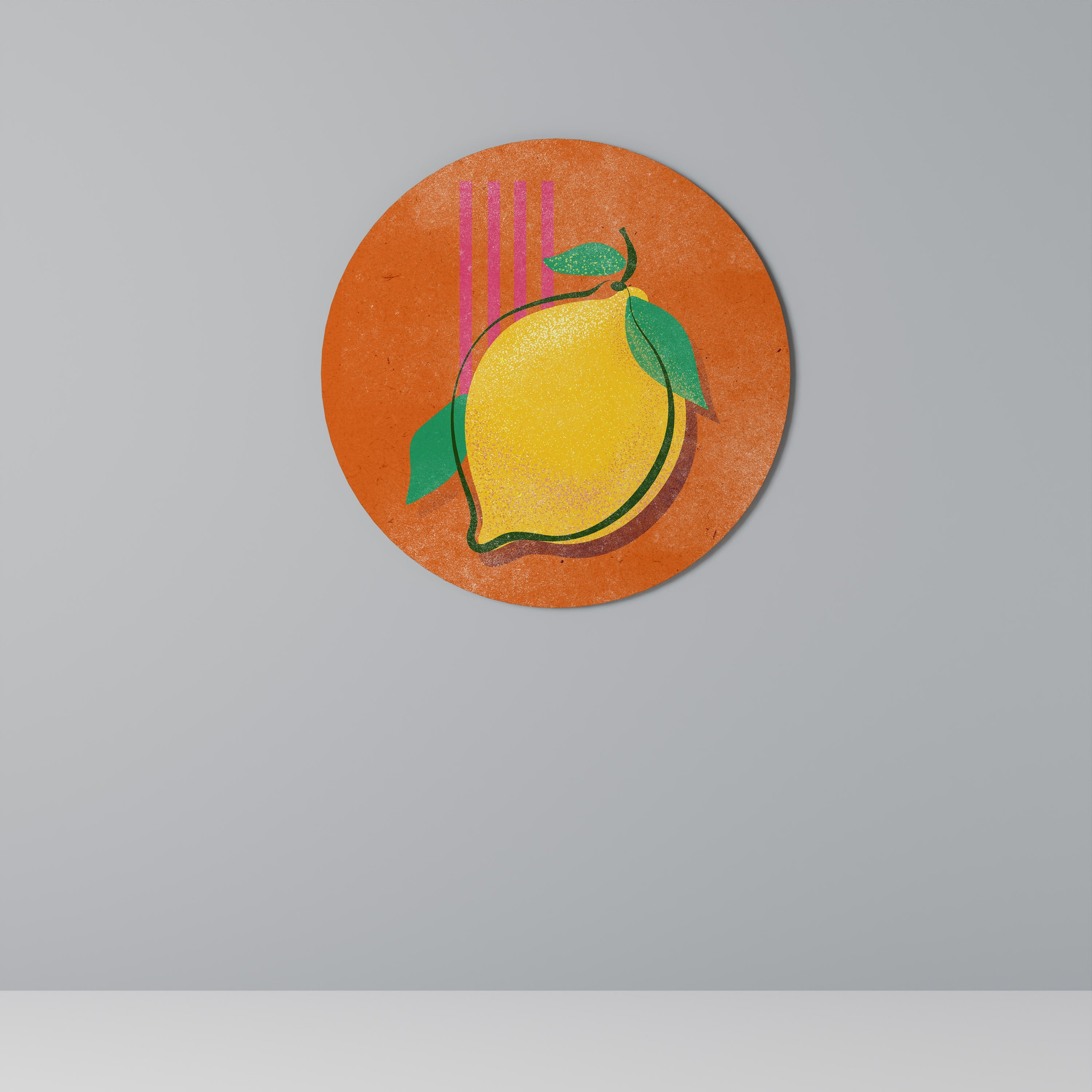 Décoration murale ronde LUSCIOUS LEMON