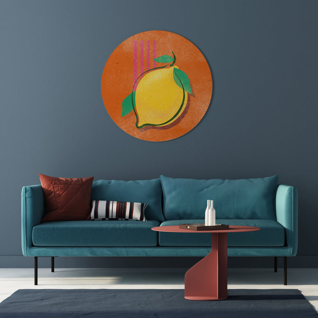 Décoration murale ronde LUSCIOUS LEMON