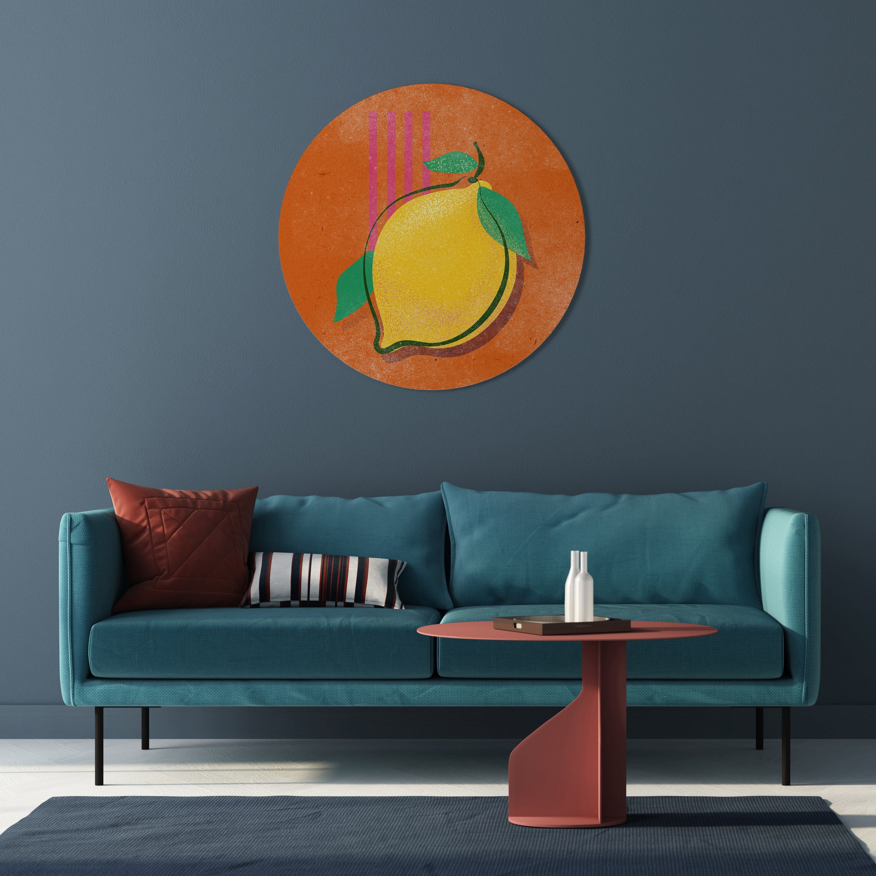 Décoration murale ronde LUSCIOUS LEMON