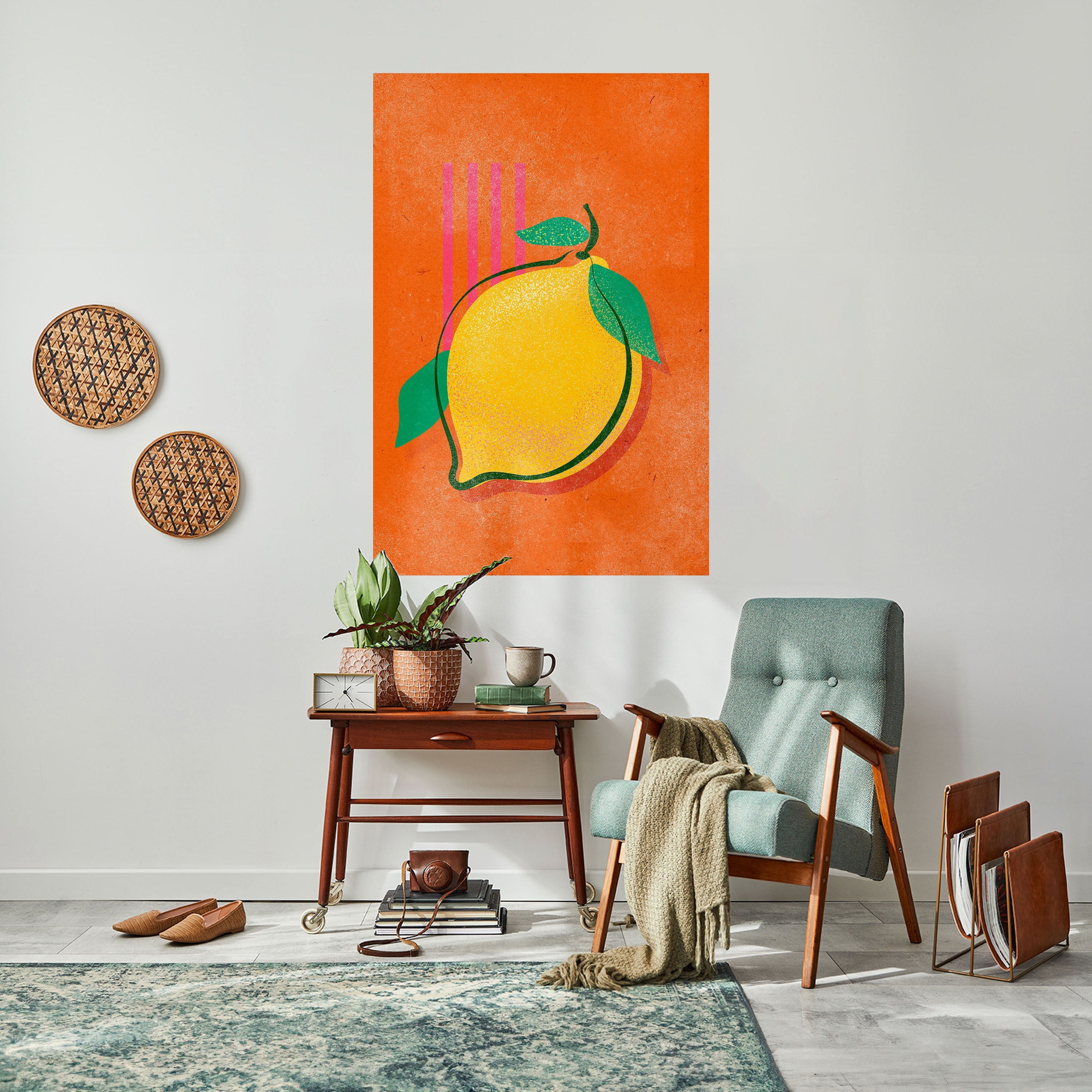 Affiche verticale à peler et coller « CITRON DÉLICIEUX »