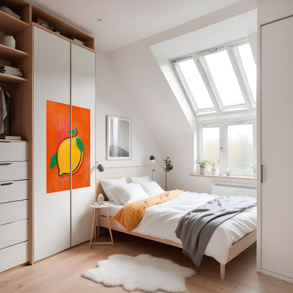 Affiche verticale à peler et coller « CITRON DÉLICIEUX »